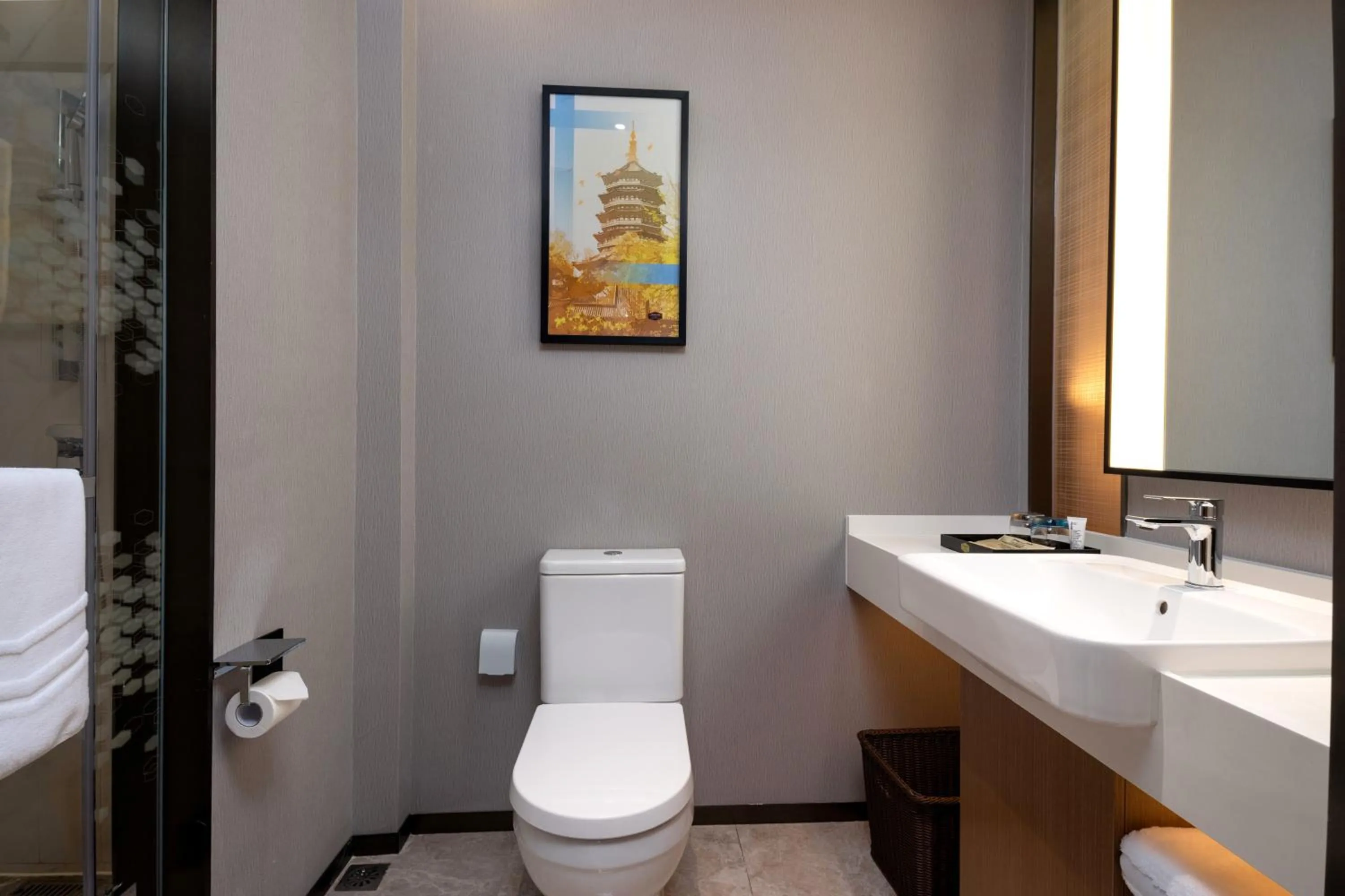 Toilet in Hampton by Hilton Hangzhou West Lake