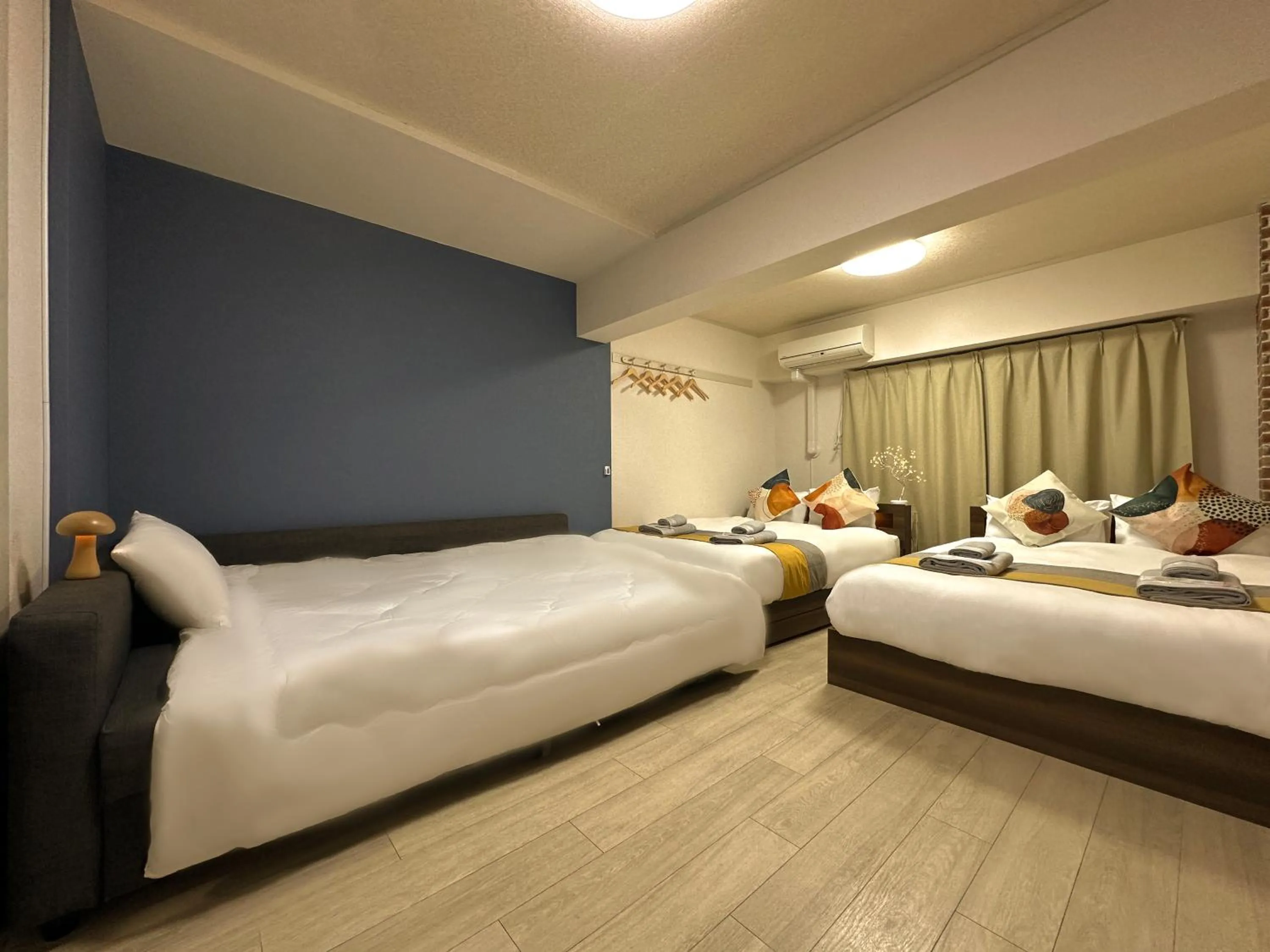 Bed in nestay apartment tokyo otsuka