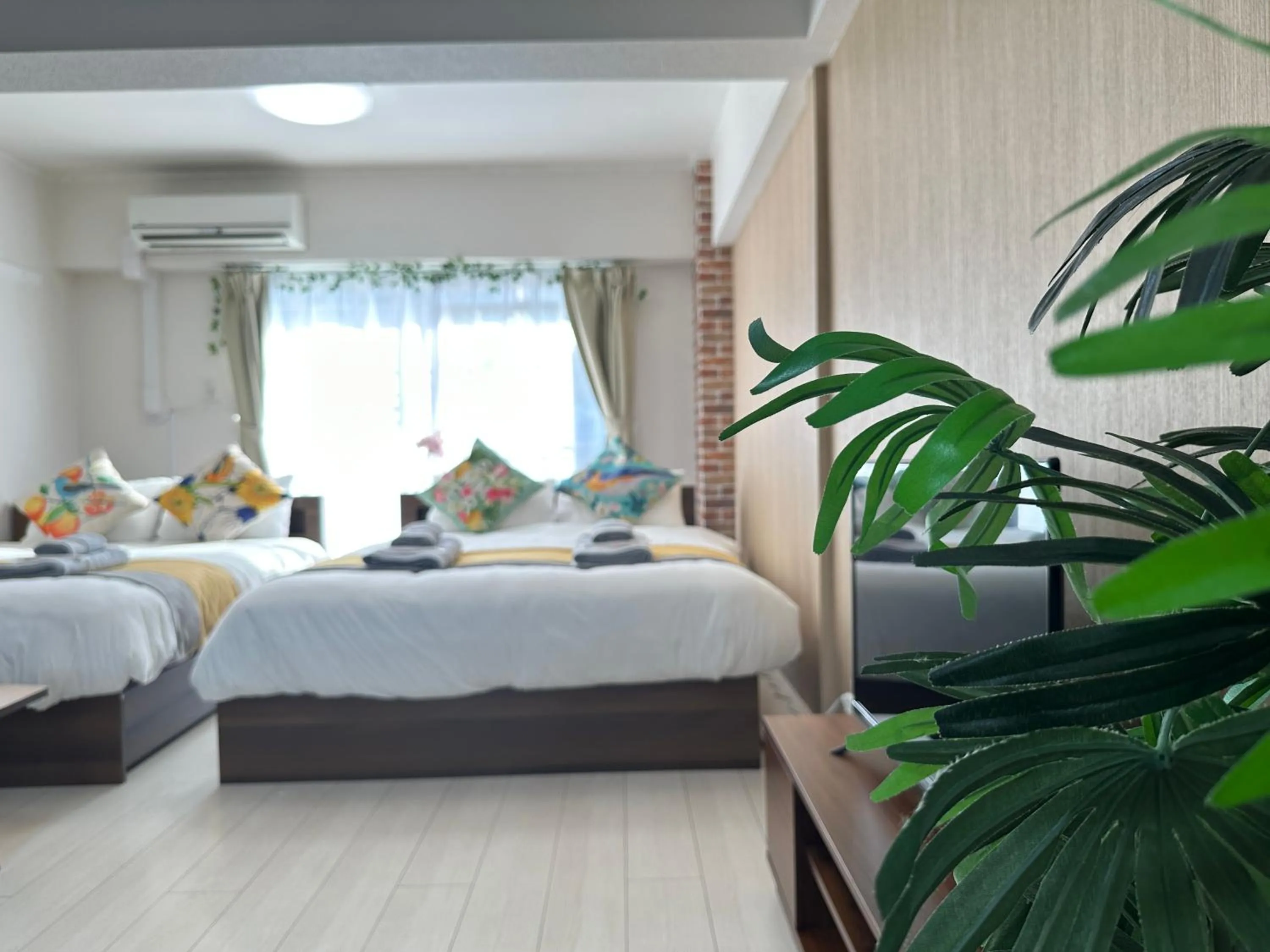 Bed in nestay apartment tokyo otsuka