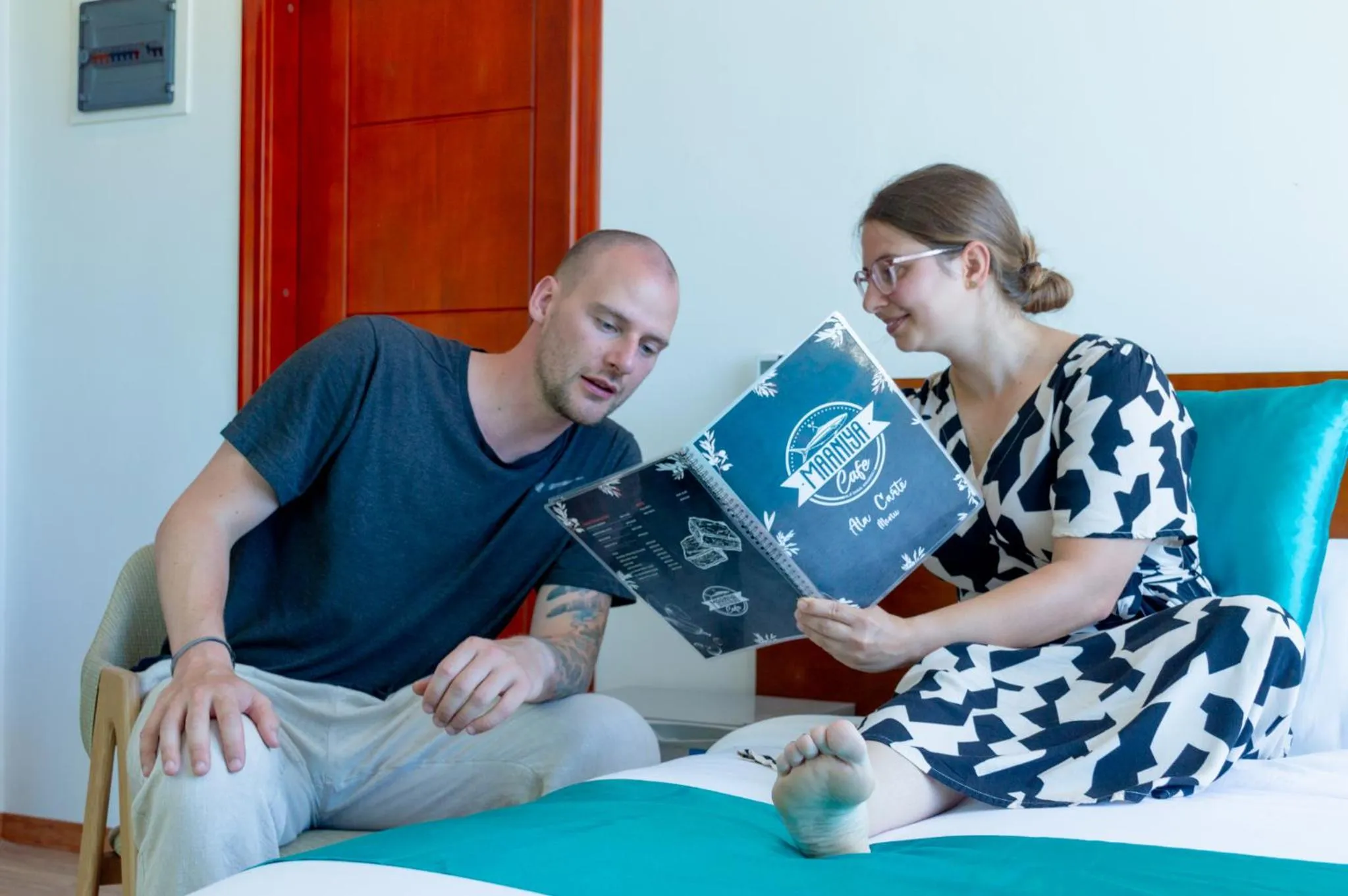 Bedroom, Bed in Maaniya Palace