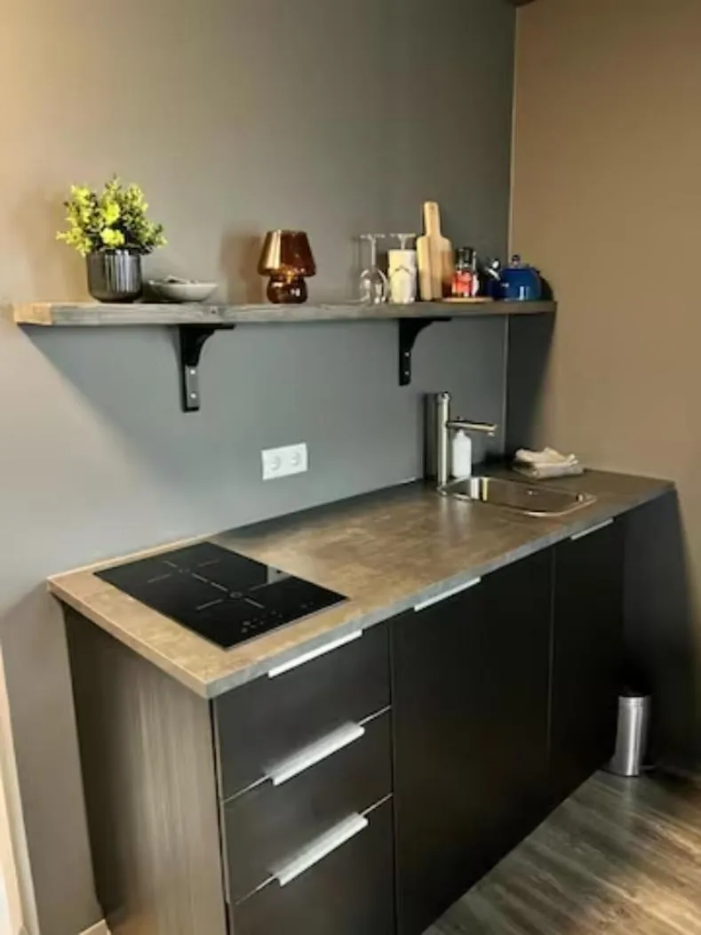 Kitchen or kitchenette in Elding Apartments