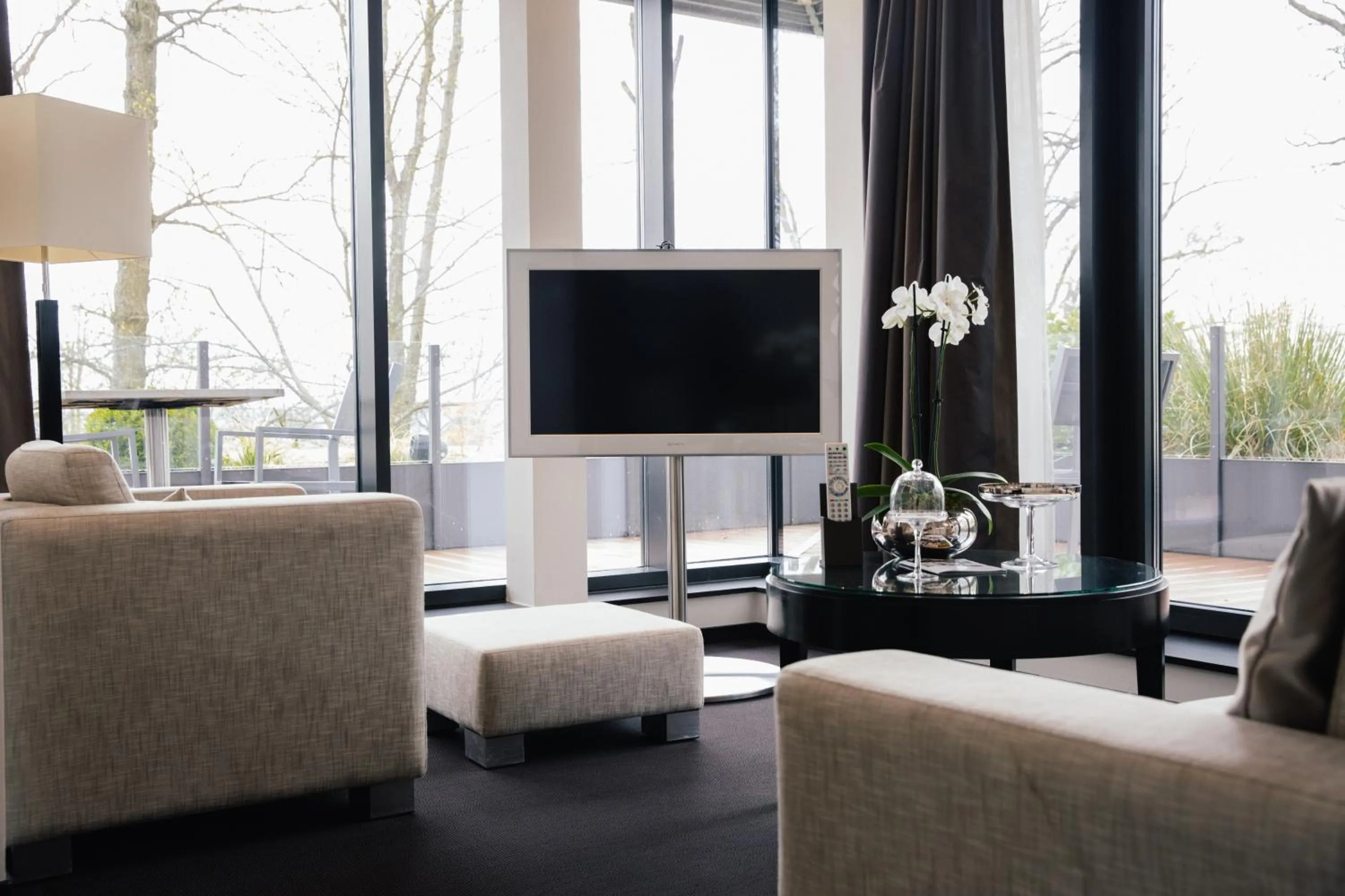 Living room in Relais & Châteaux Hotel Burg Schwarzenstein