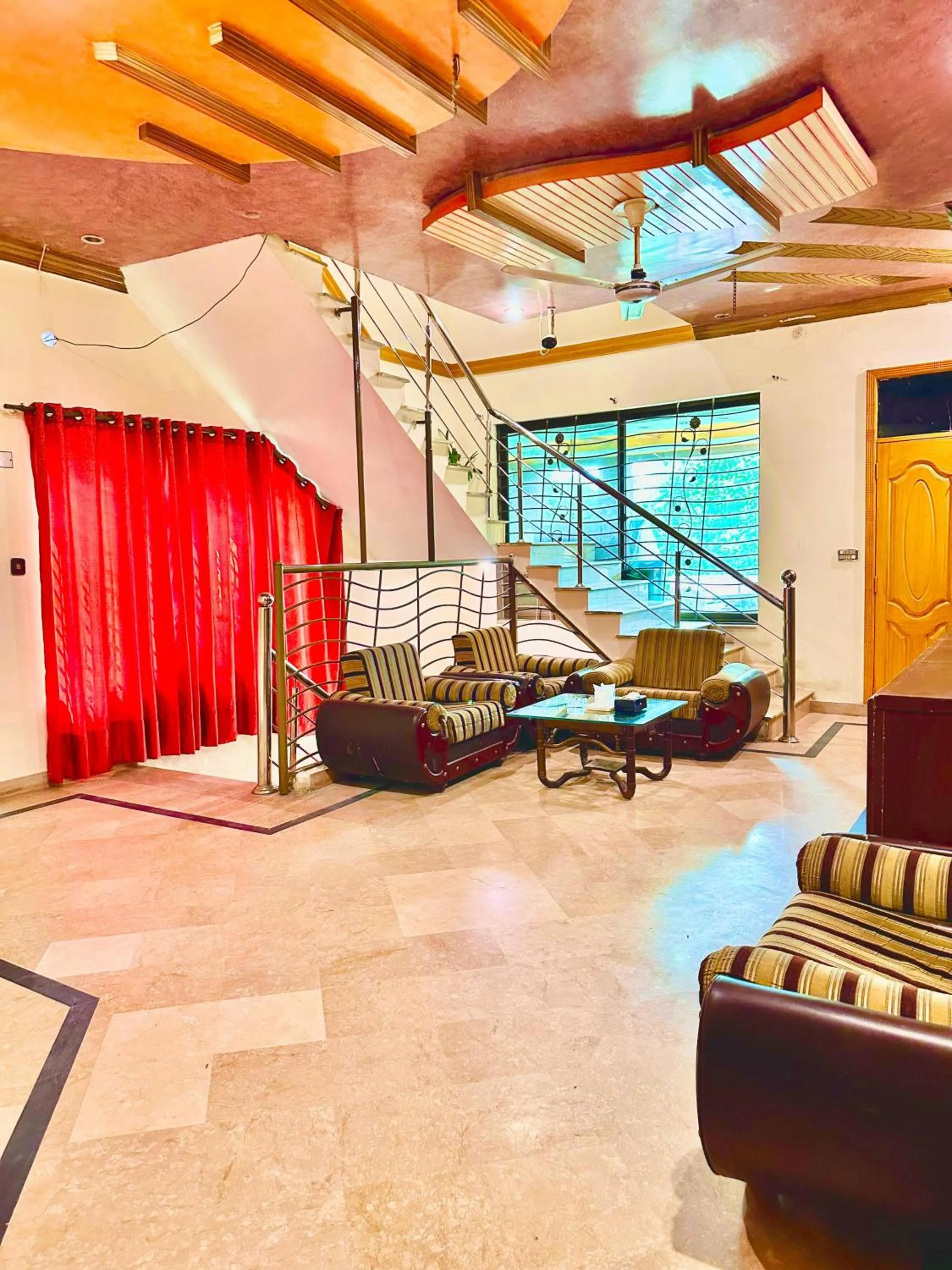 Seating area in Infinity Hotel