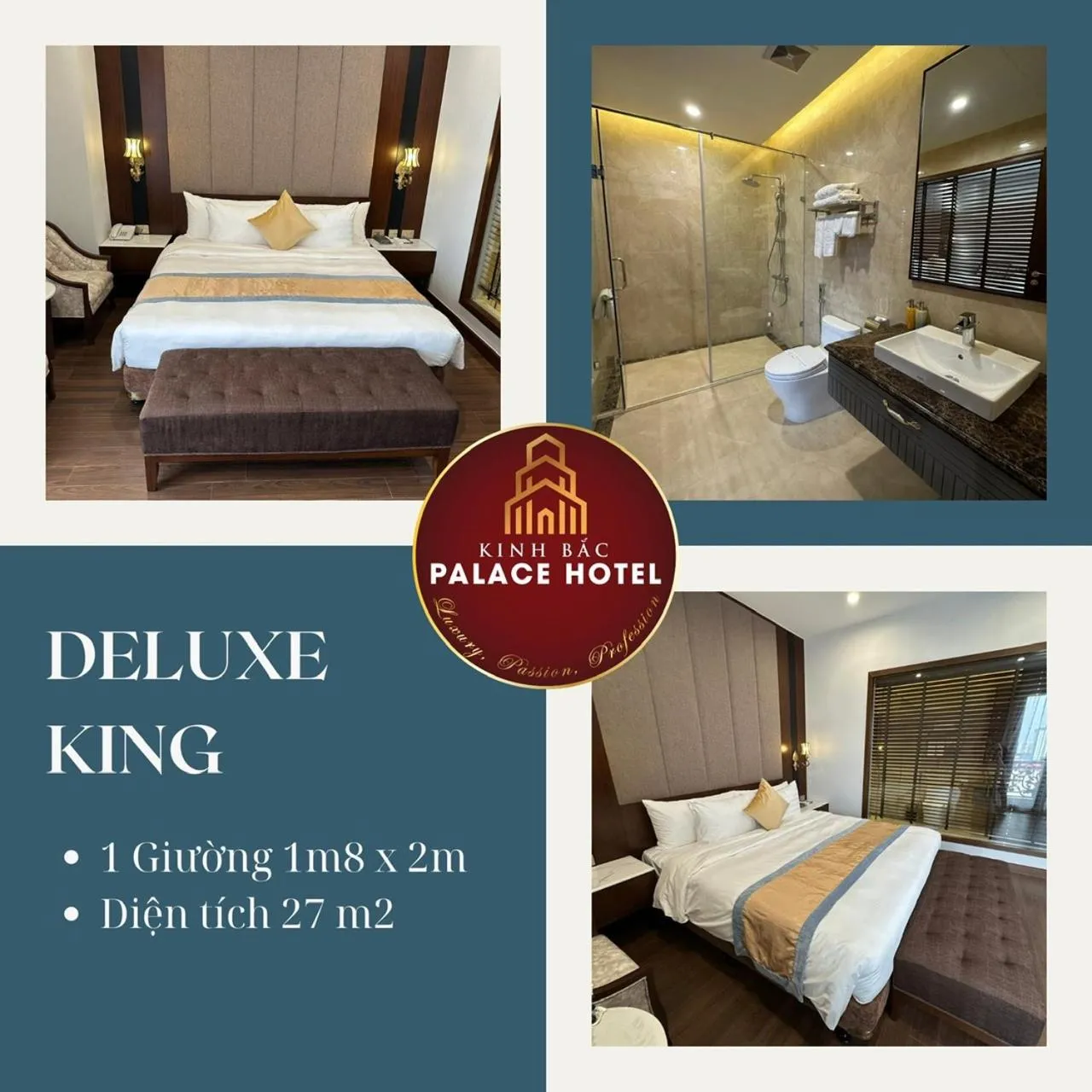 Bed in Kinh Bắc Palace Hotel