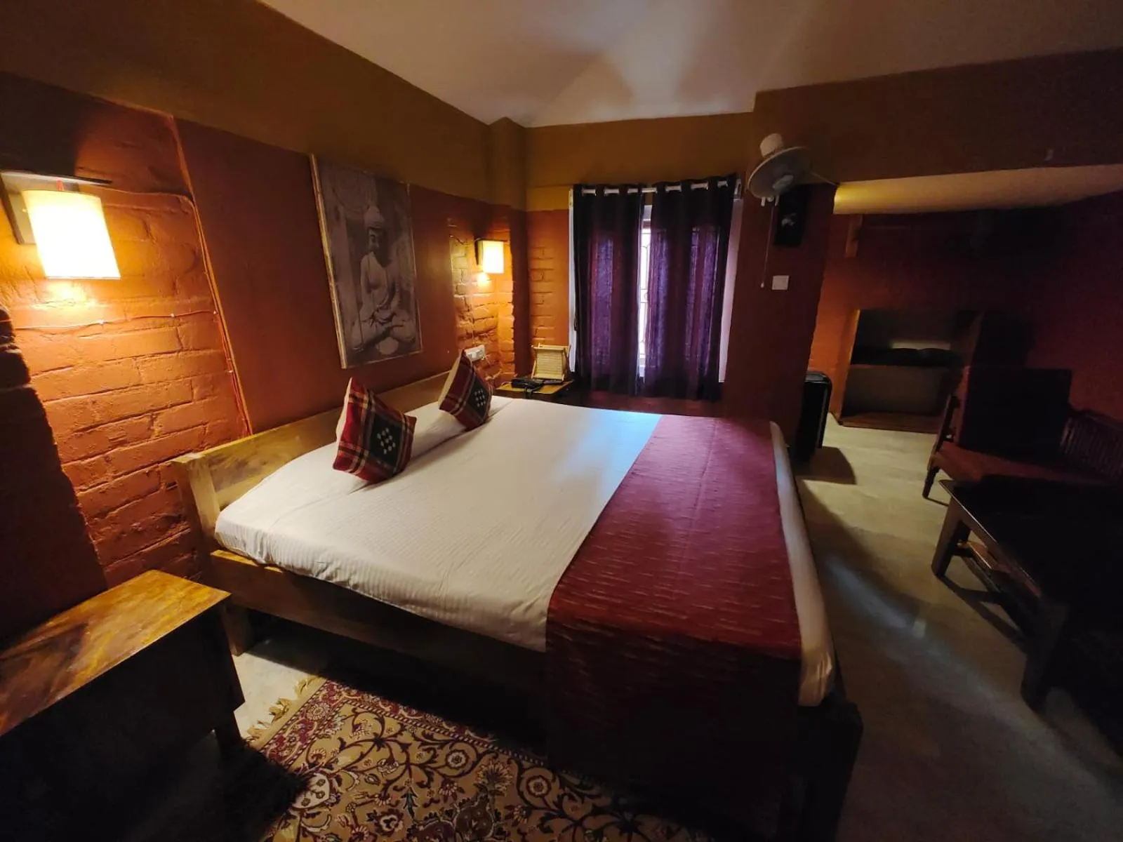 Photo of the whole room, Bed in Wild Dunes Konark