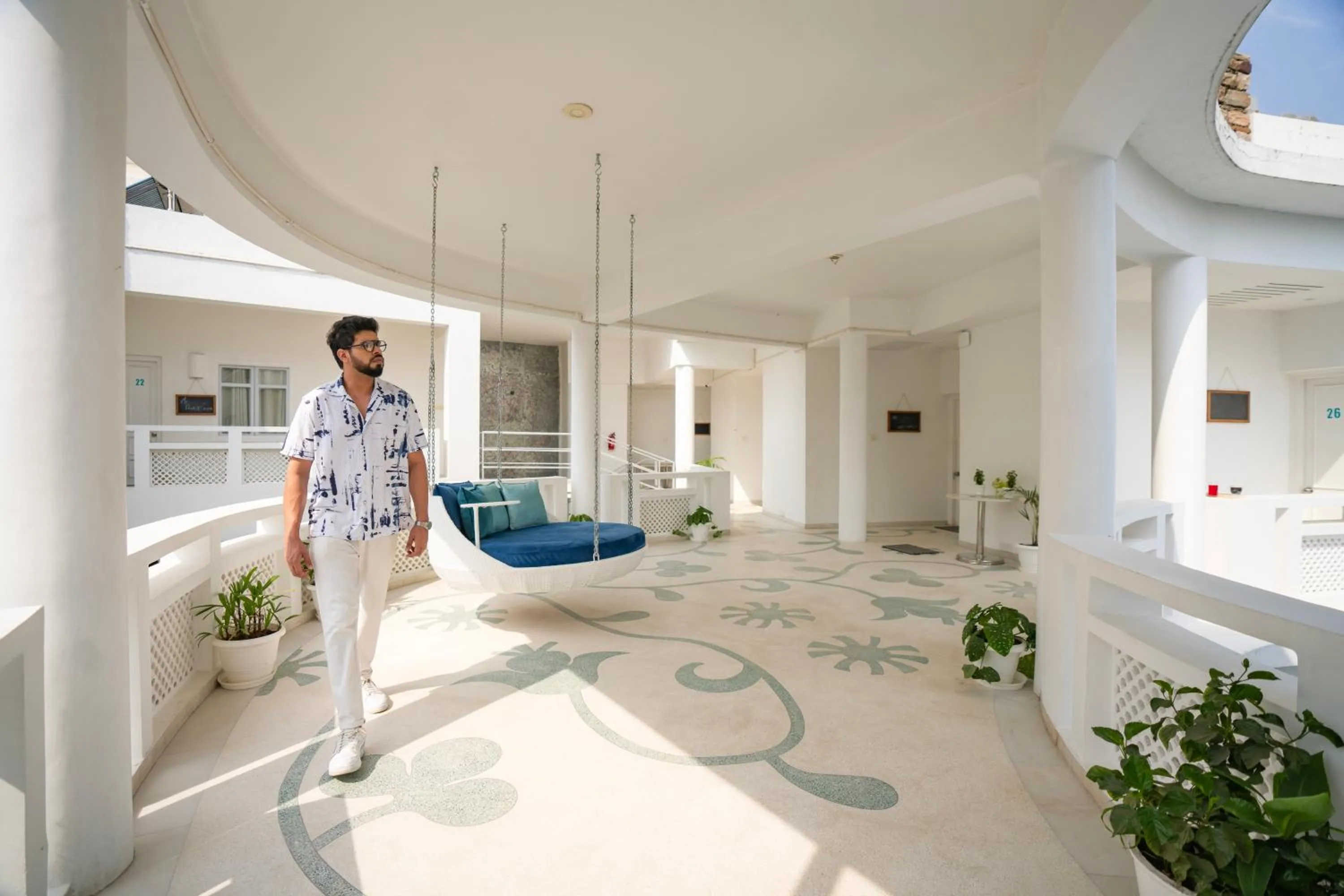 Seating area in Moustache Udaipur Verandah