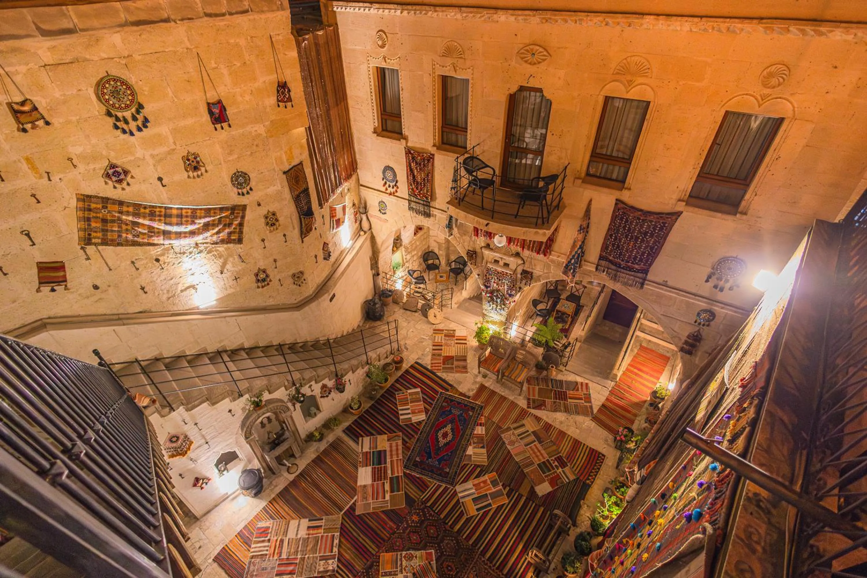 Inner courtyard view in Osmanbey Cave House