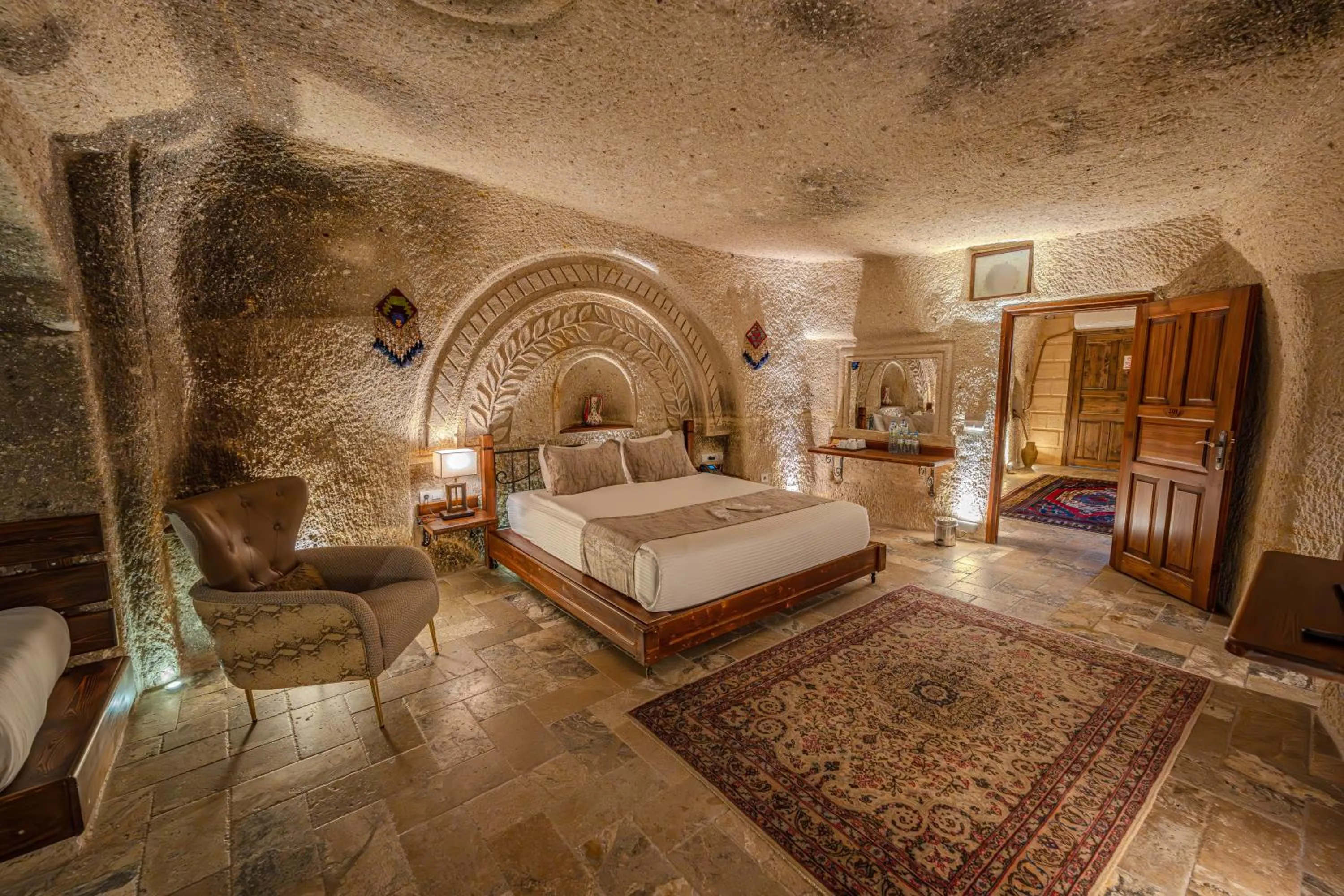Bed in Osmanbey Cave House