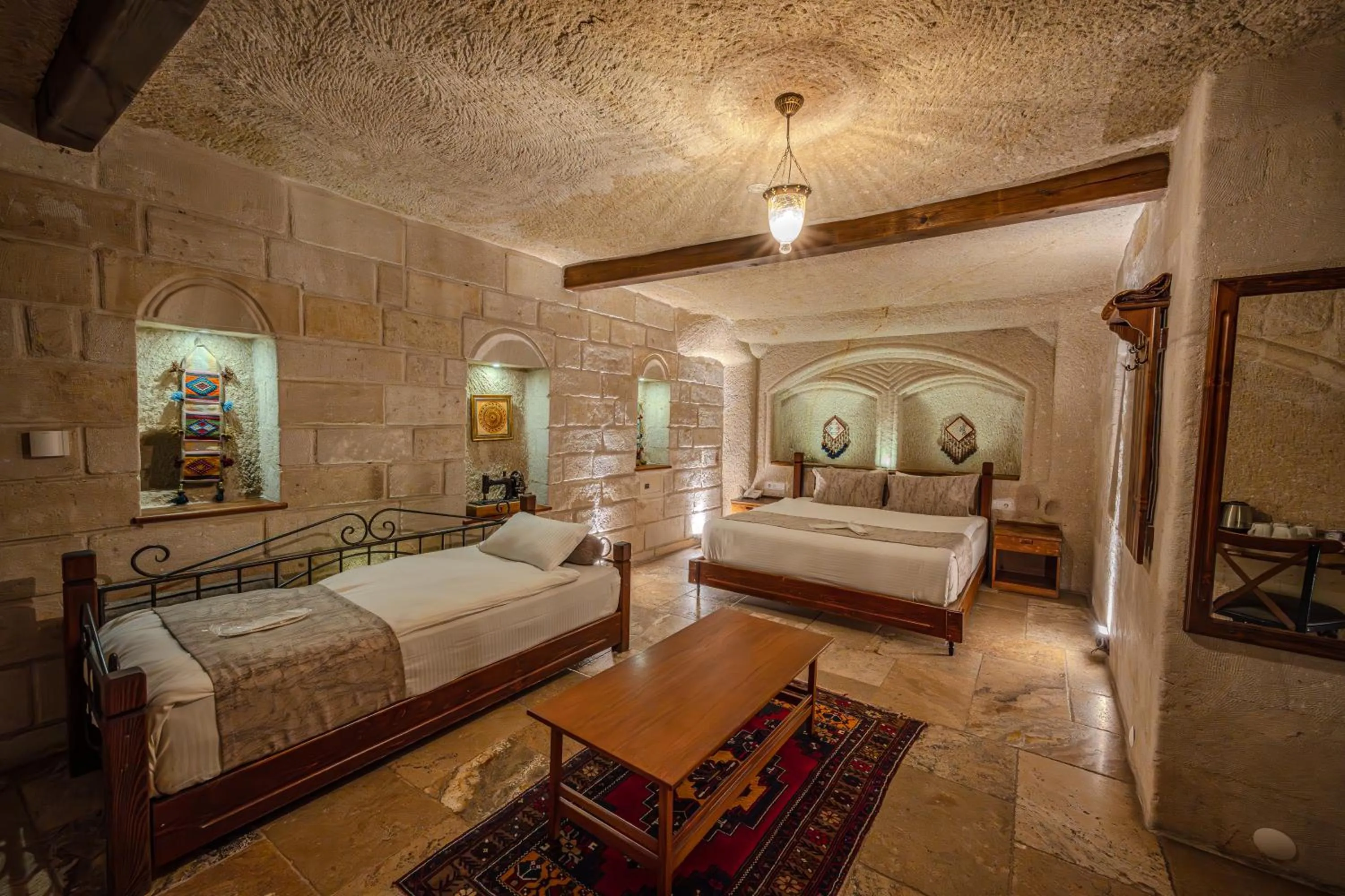 Bed in Osmanbey Cave House