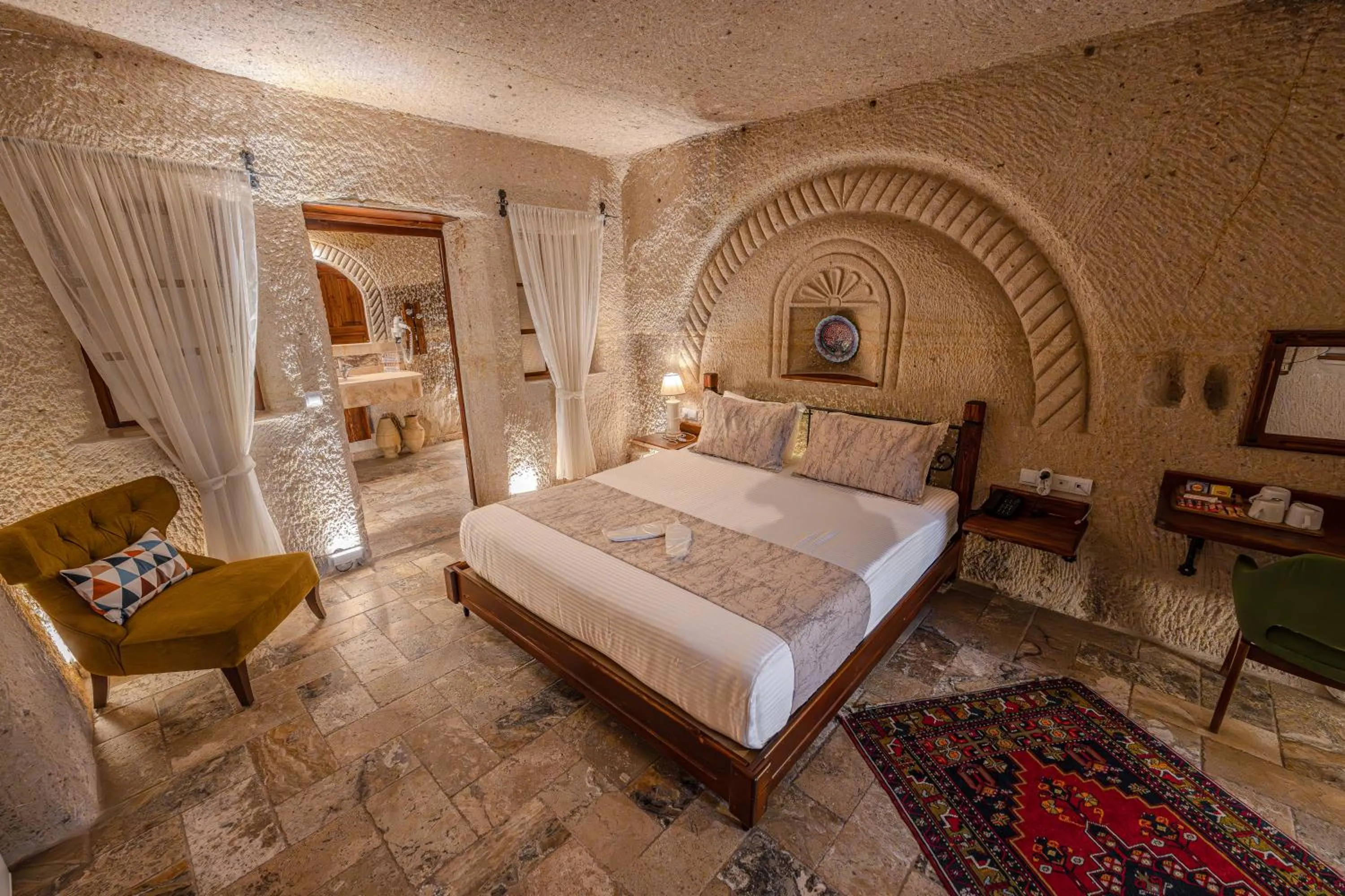 Bed in Osmanbey Cave House