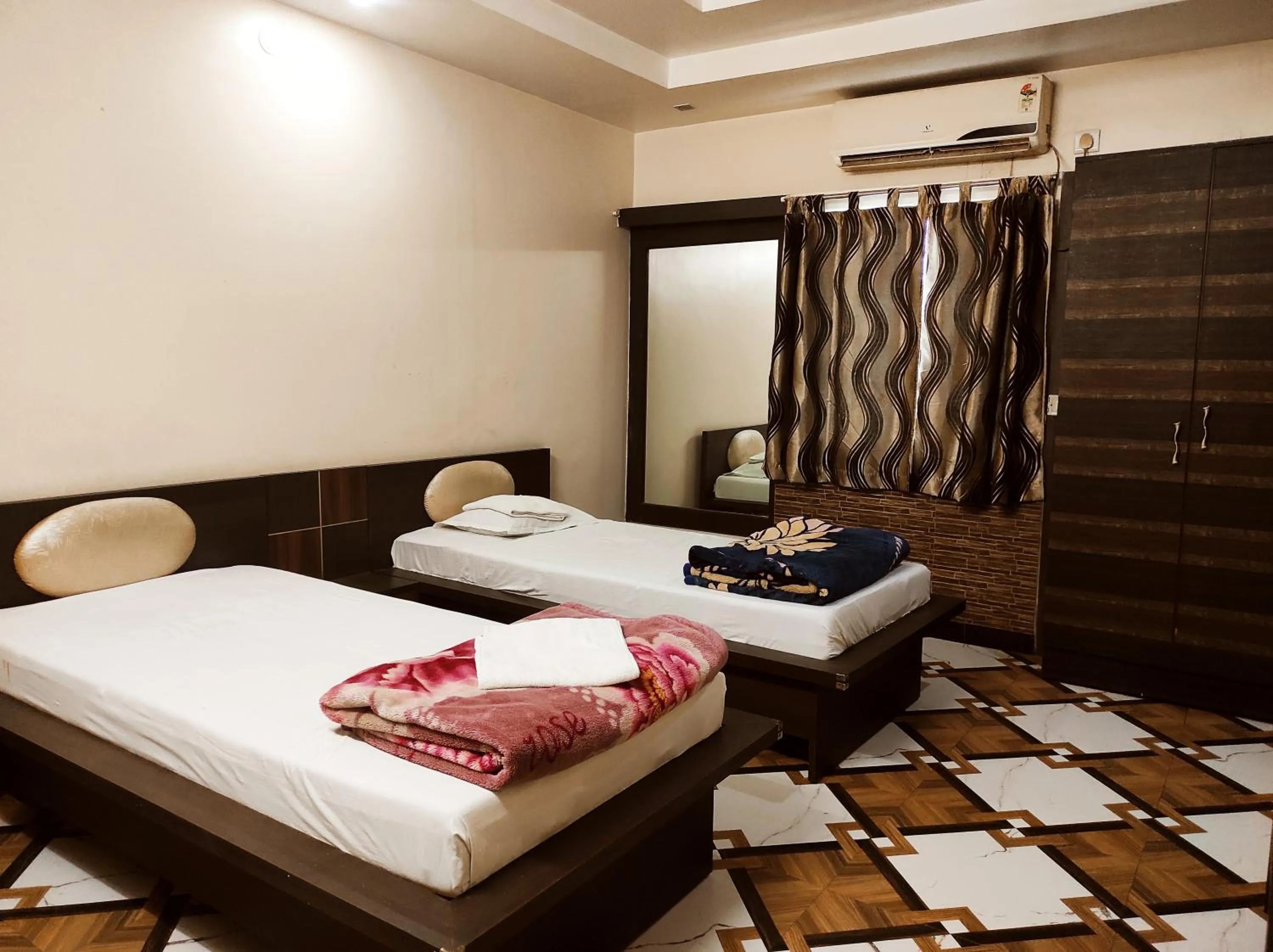 Bed in Hotel Bhagwani Palace