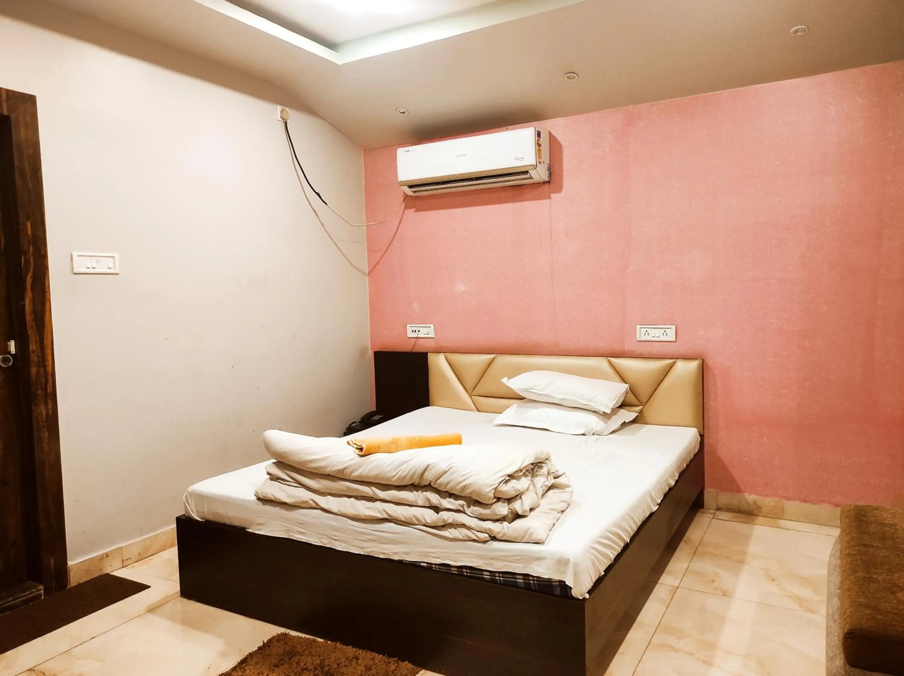 Bed in Hotel Bhagwani Palace