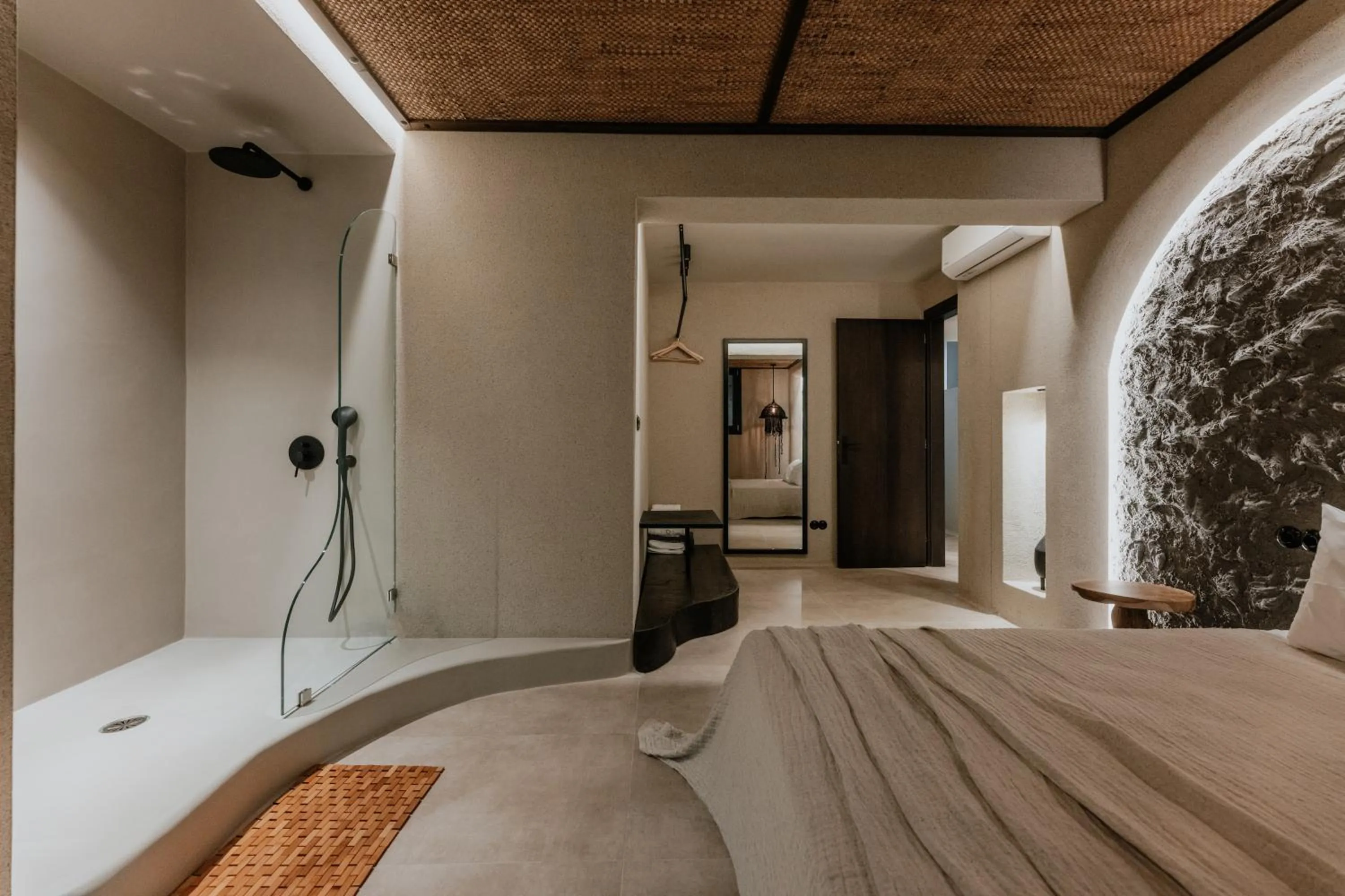 Shower, Bed in ONYM Curated Villas