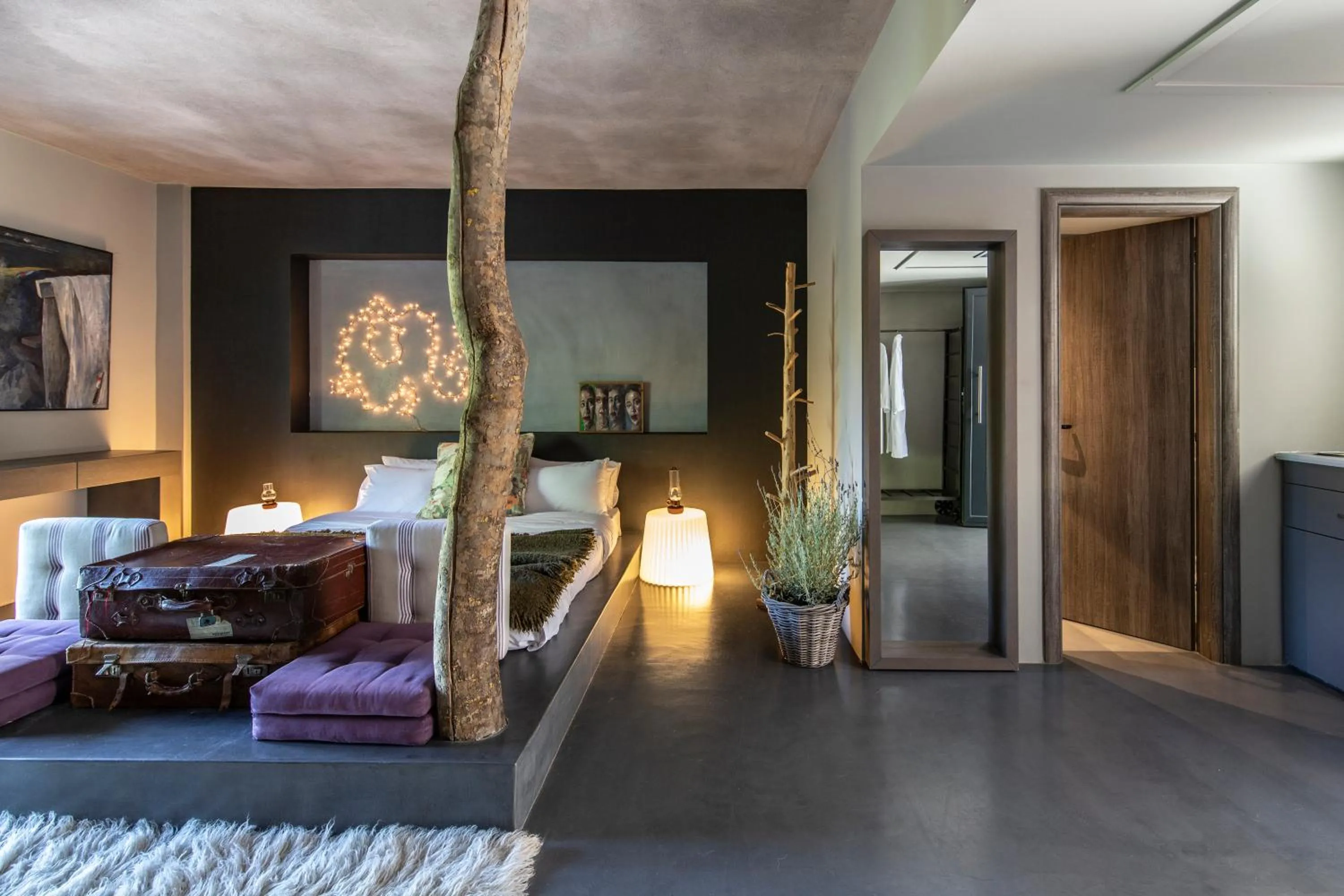 Bed in Oniropetra Boutique Hotel