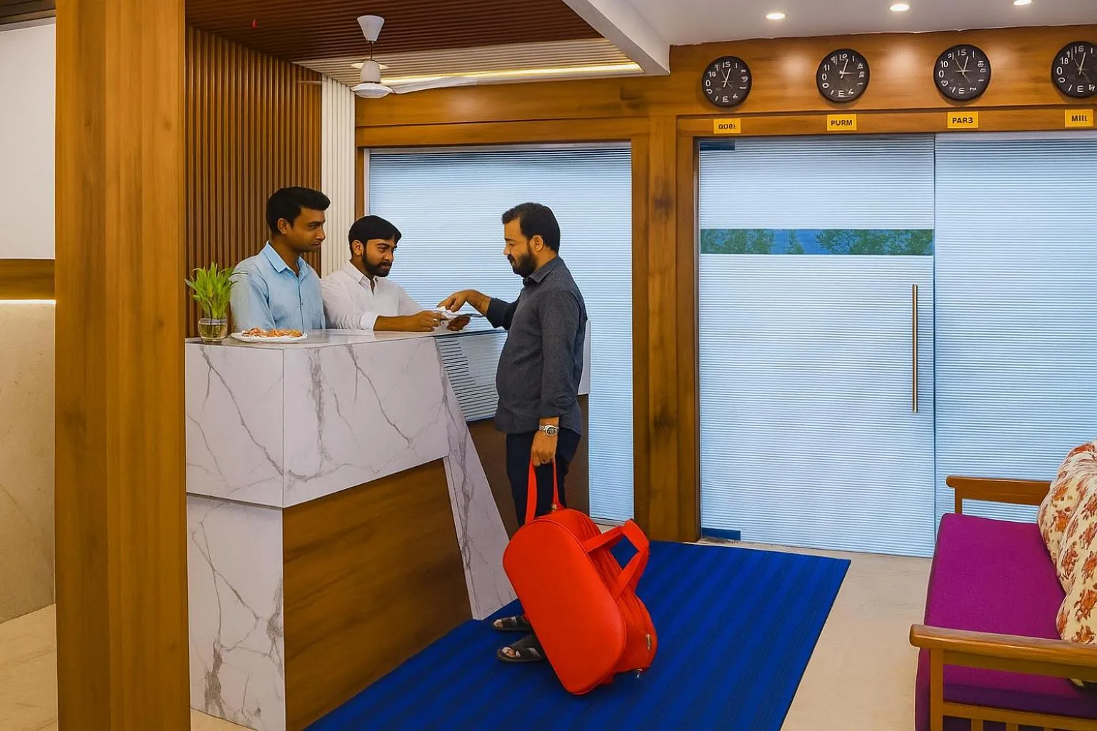 Lobby or reception in Hotel Dream Palace Residency - Near to US Embassy Bkc Mumbai