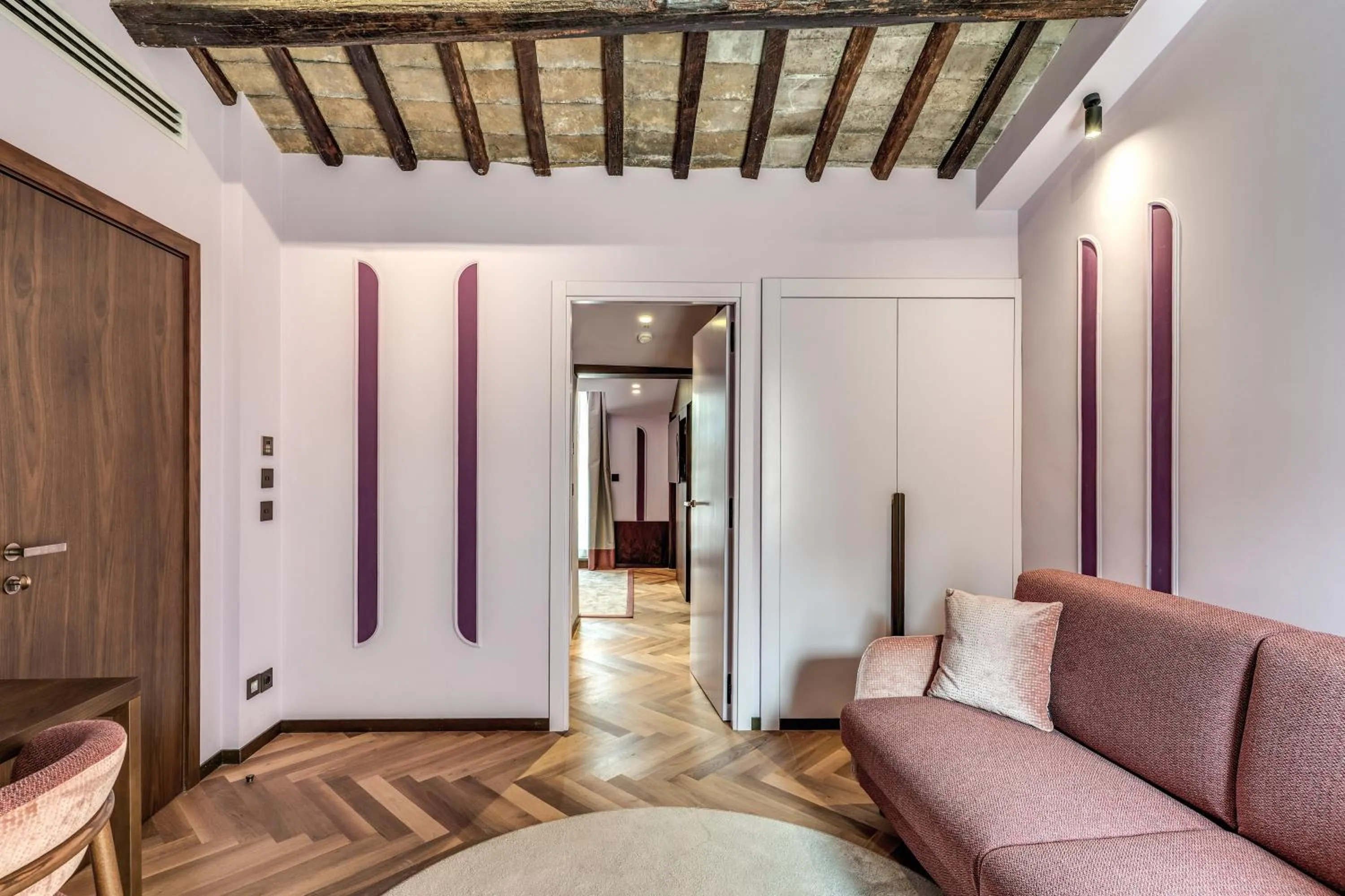 Seating area in THE STEPS Hotel - by Eitch Collection