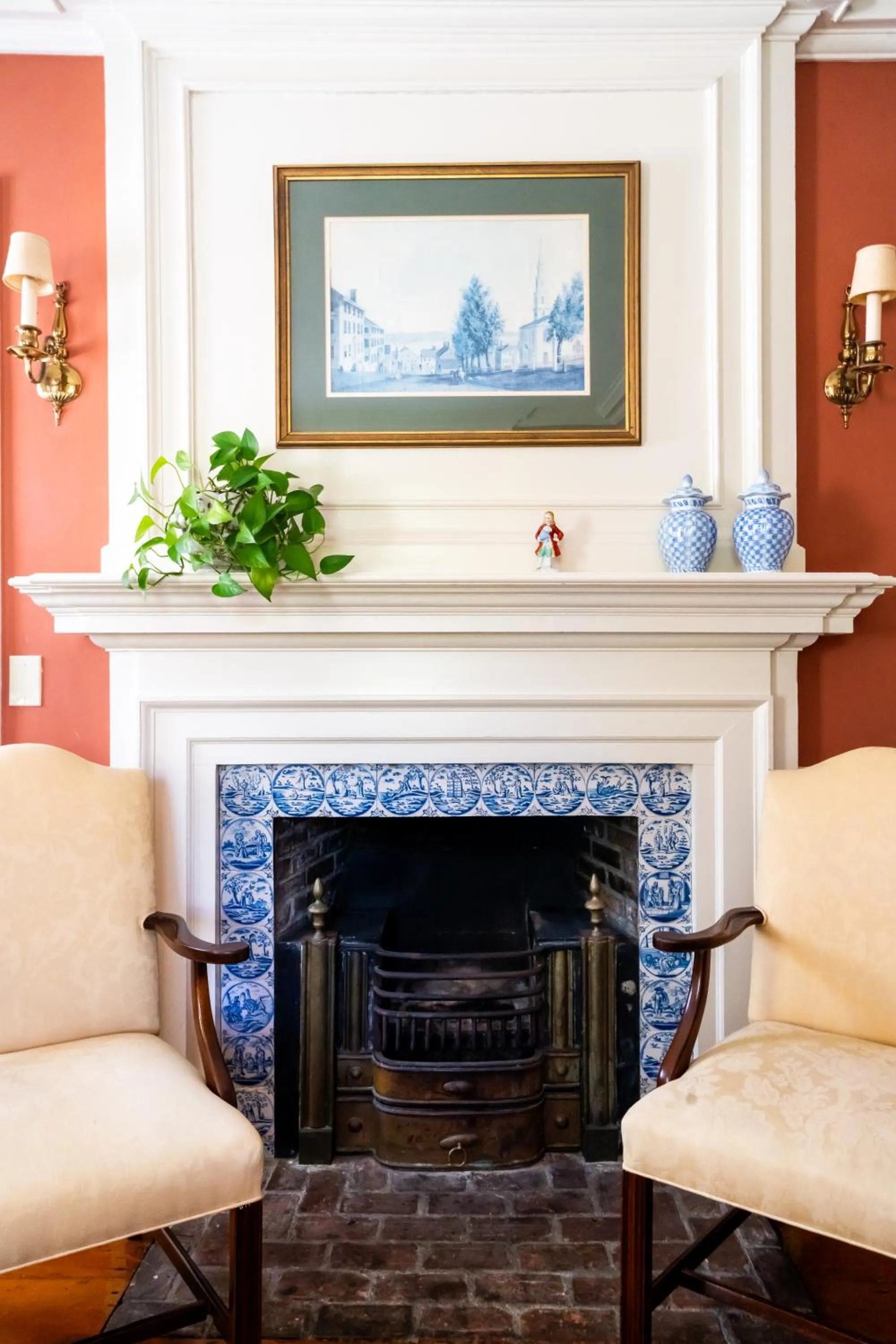 fireplace in Francis Malbone House