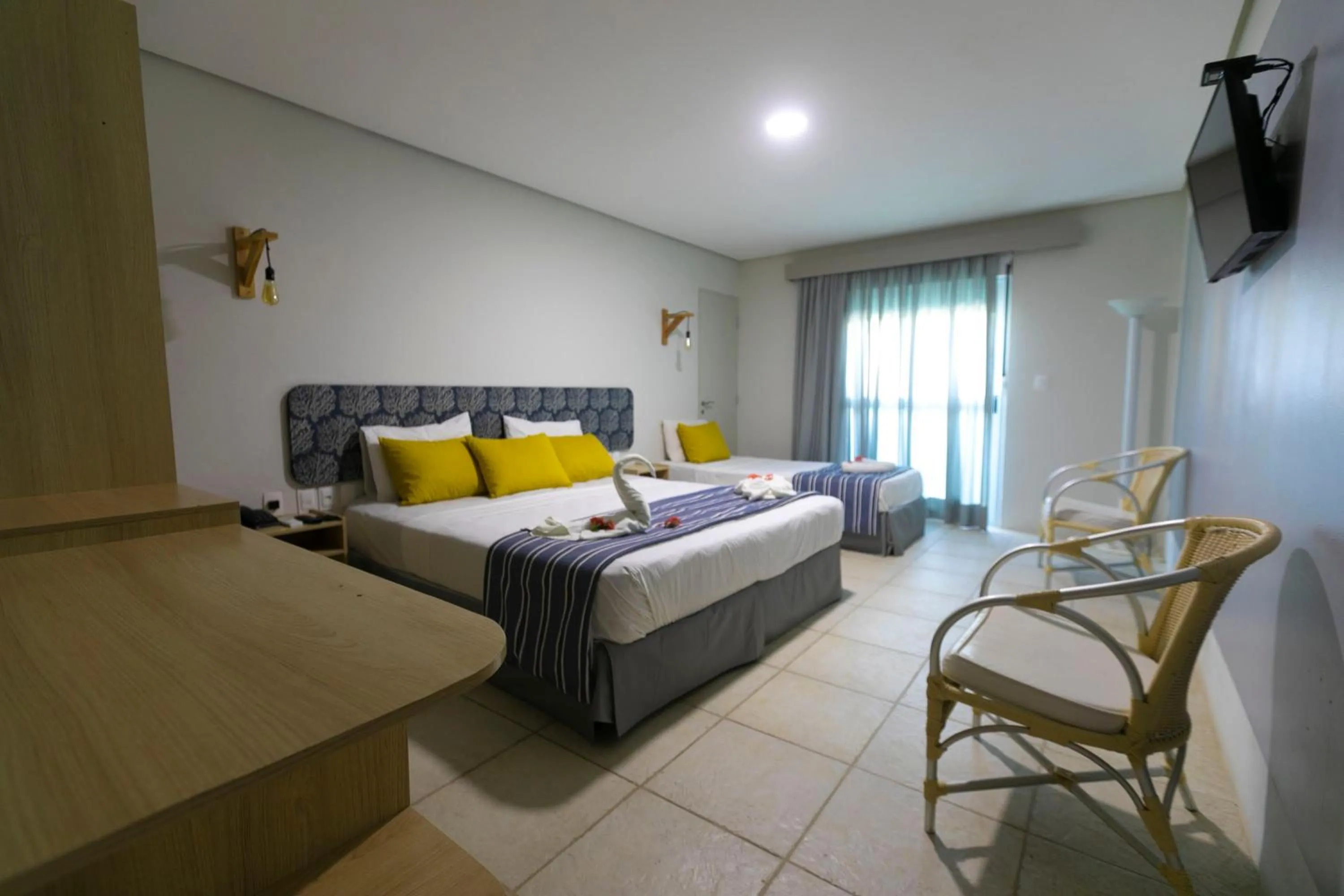 Bed in Baía Branca Beach Resort