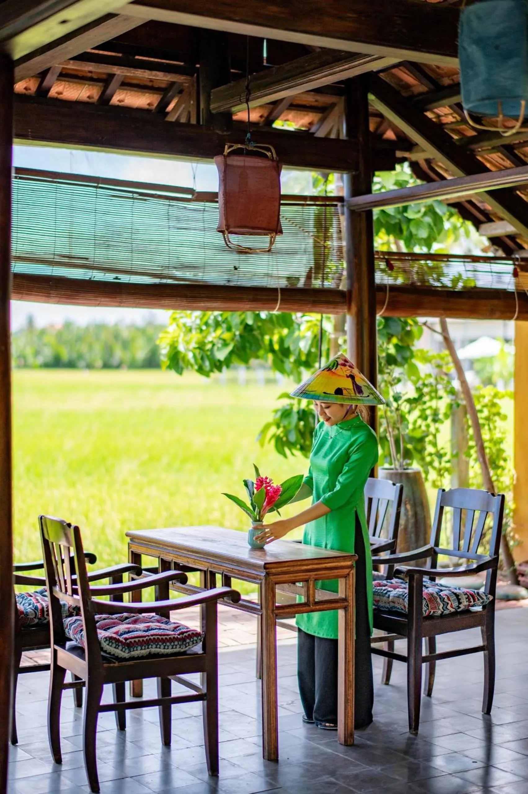 Garden in Chez Mimosa Rice Field Retreat