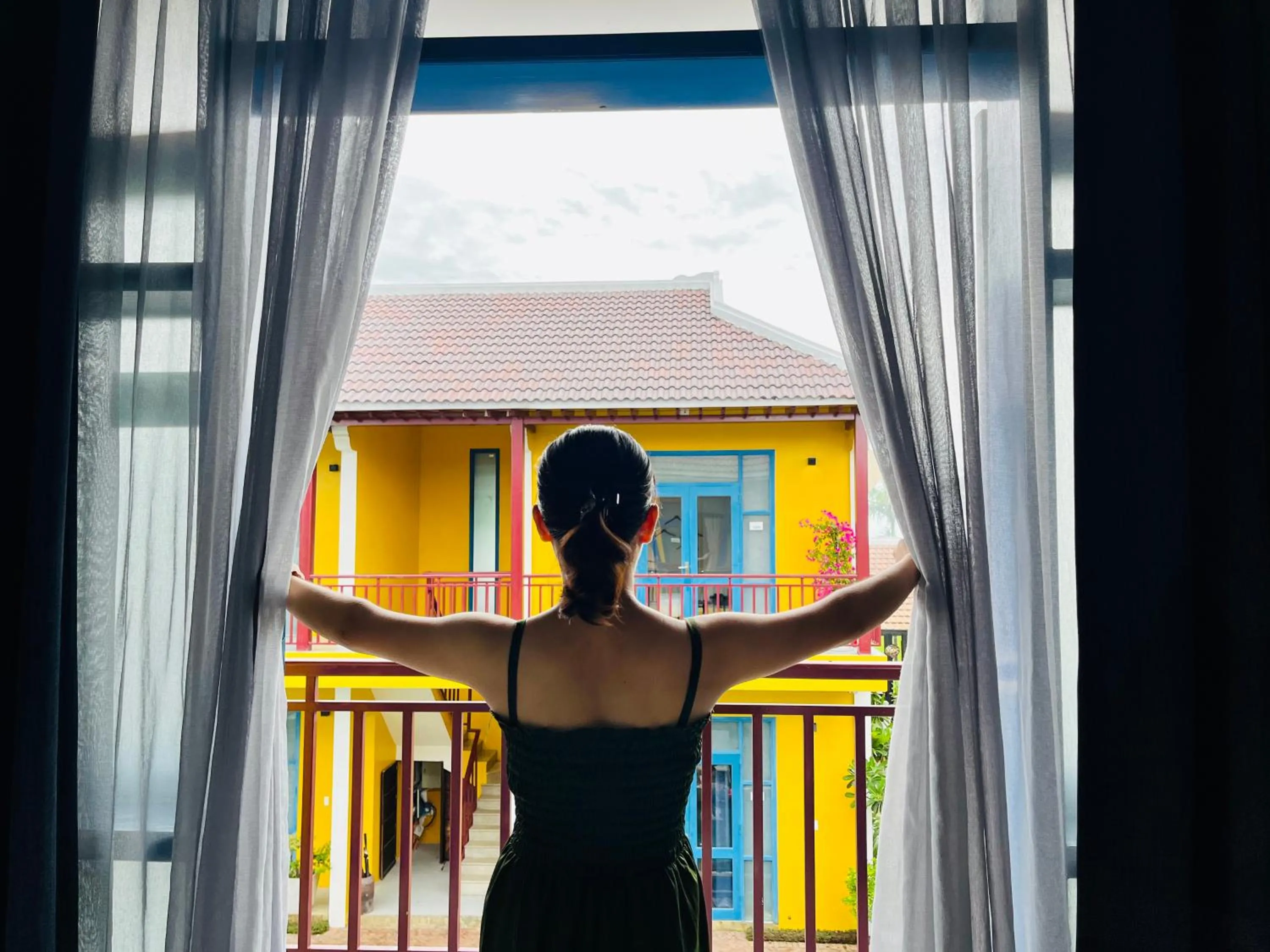 Balcony/Terrace in Chez Mimosa Rice Field Retreat