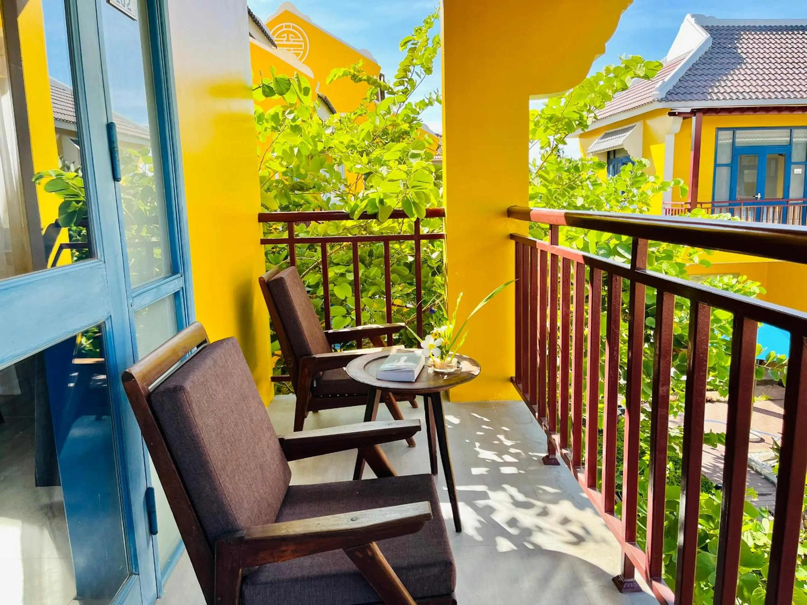 Balcony/Terrace in Chez Mimosa Rice Field Retreat