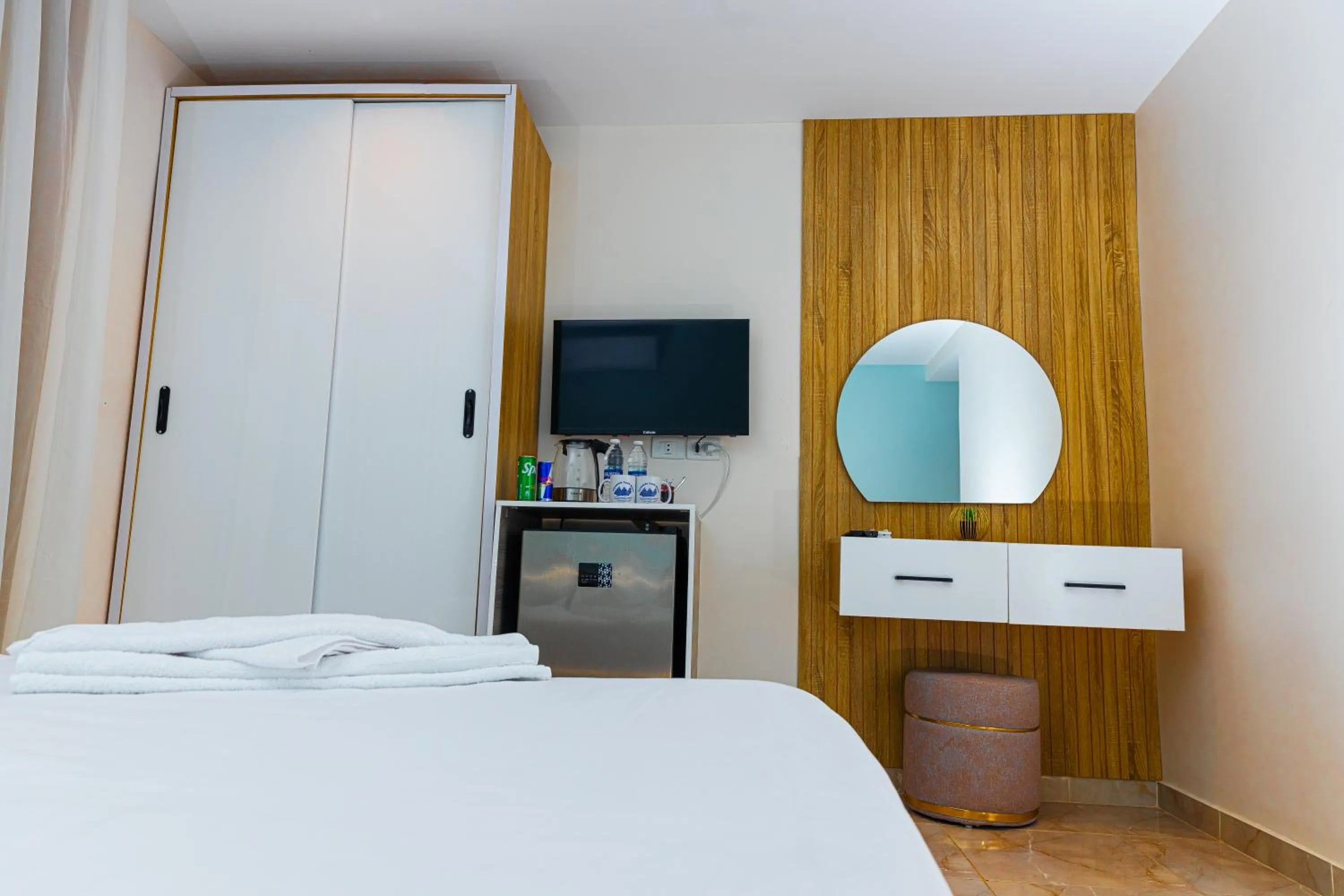 Bed in Pyramids Land Hotel