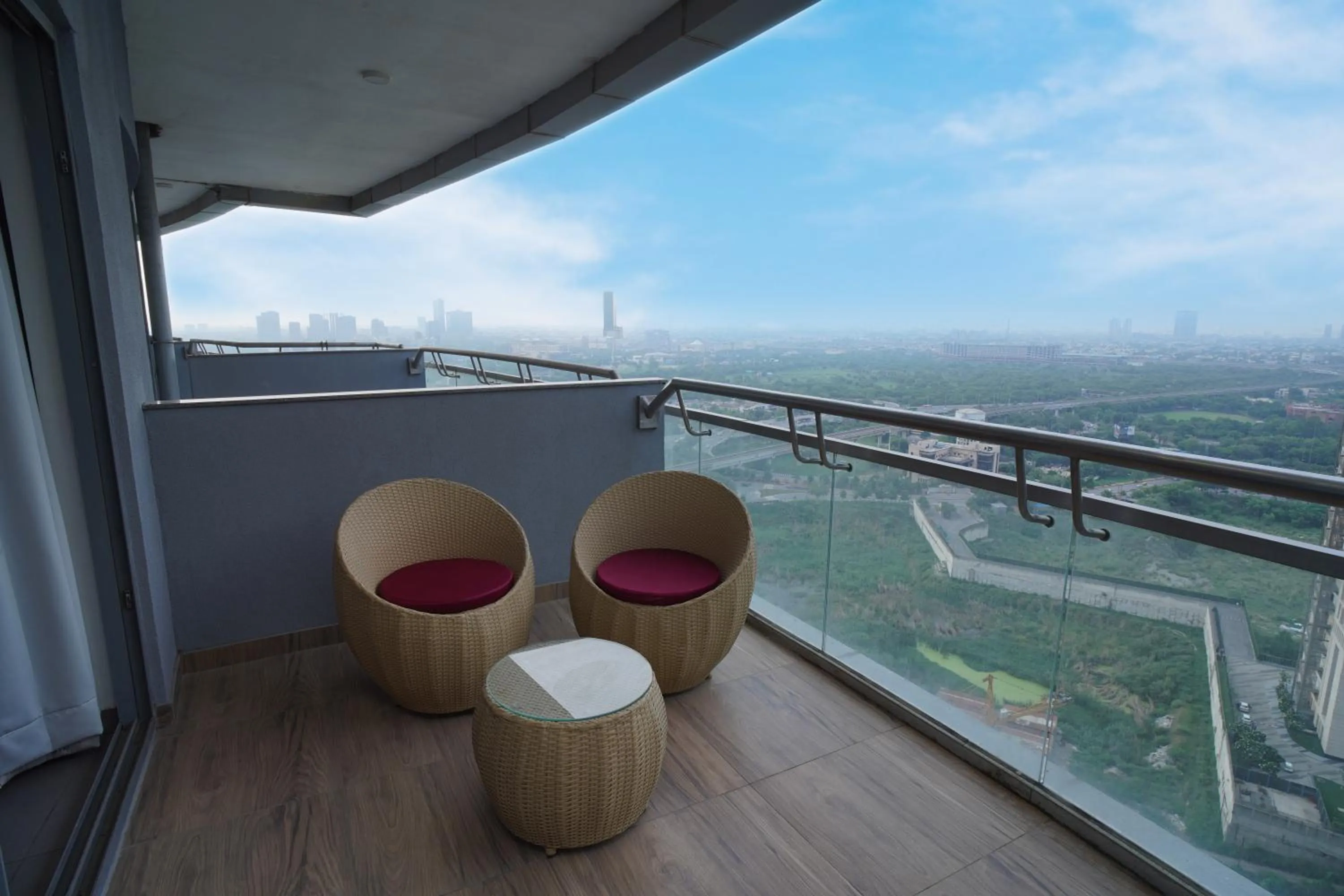 Seating area in Hotel Livbox at Supernova