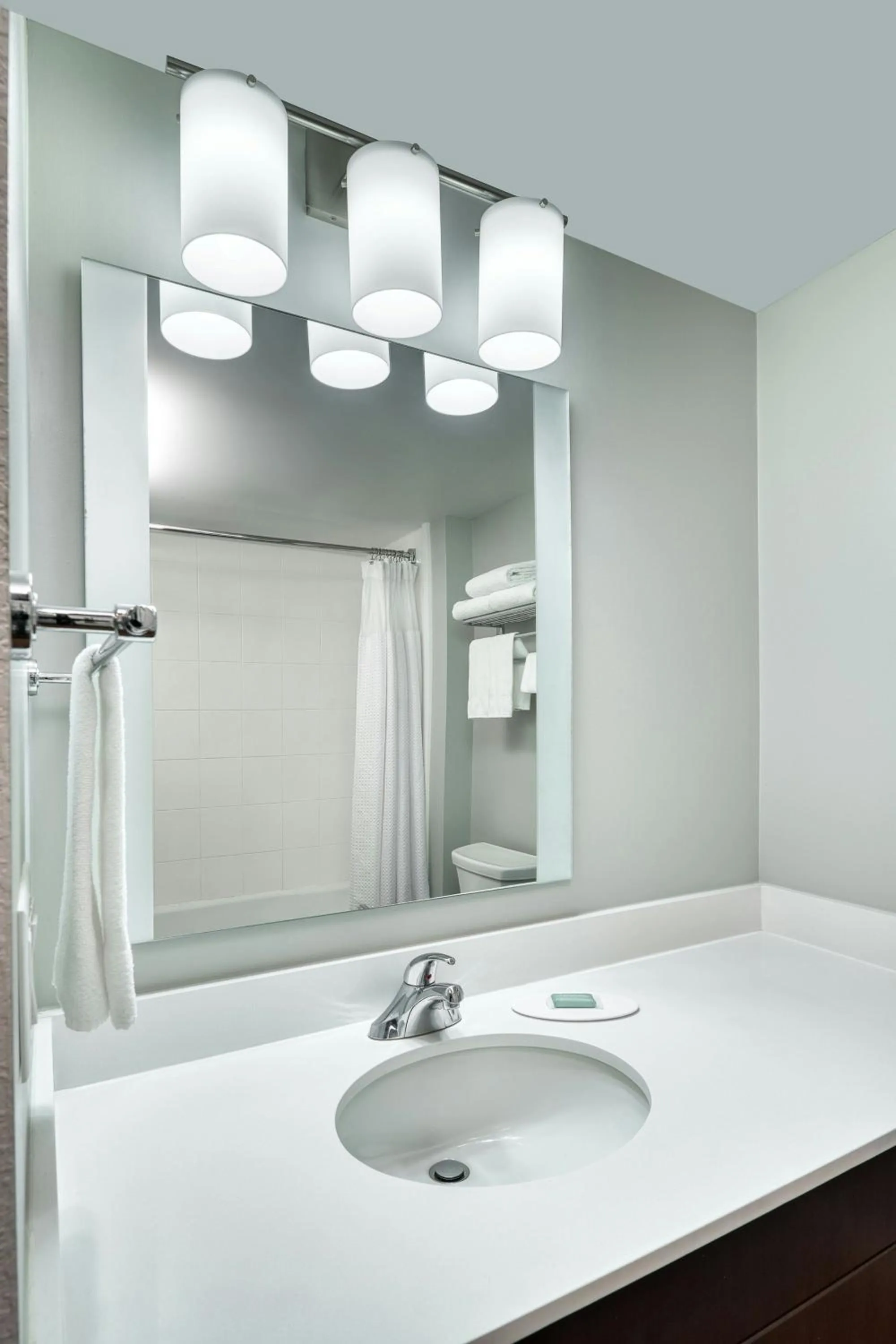 Bathroom in TownePlace Suites by Marriott Red Deer