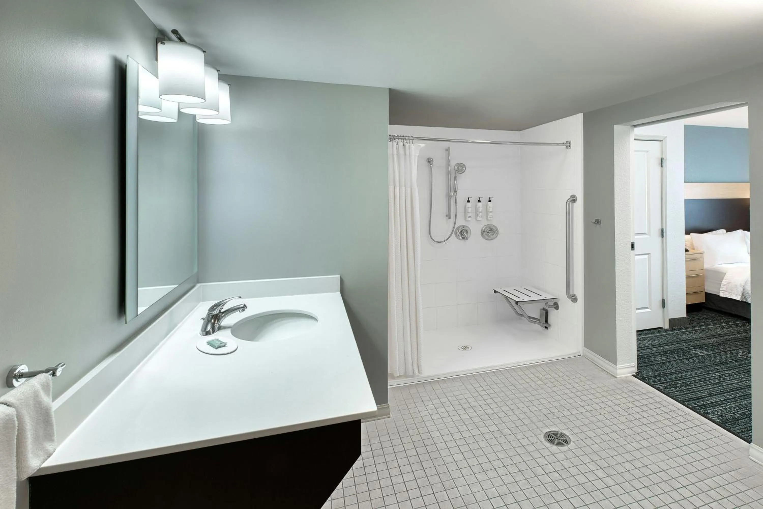 Bathroom in TownePlace Suites by Marriott Red Deer