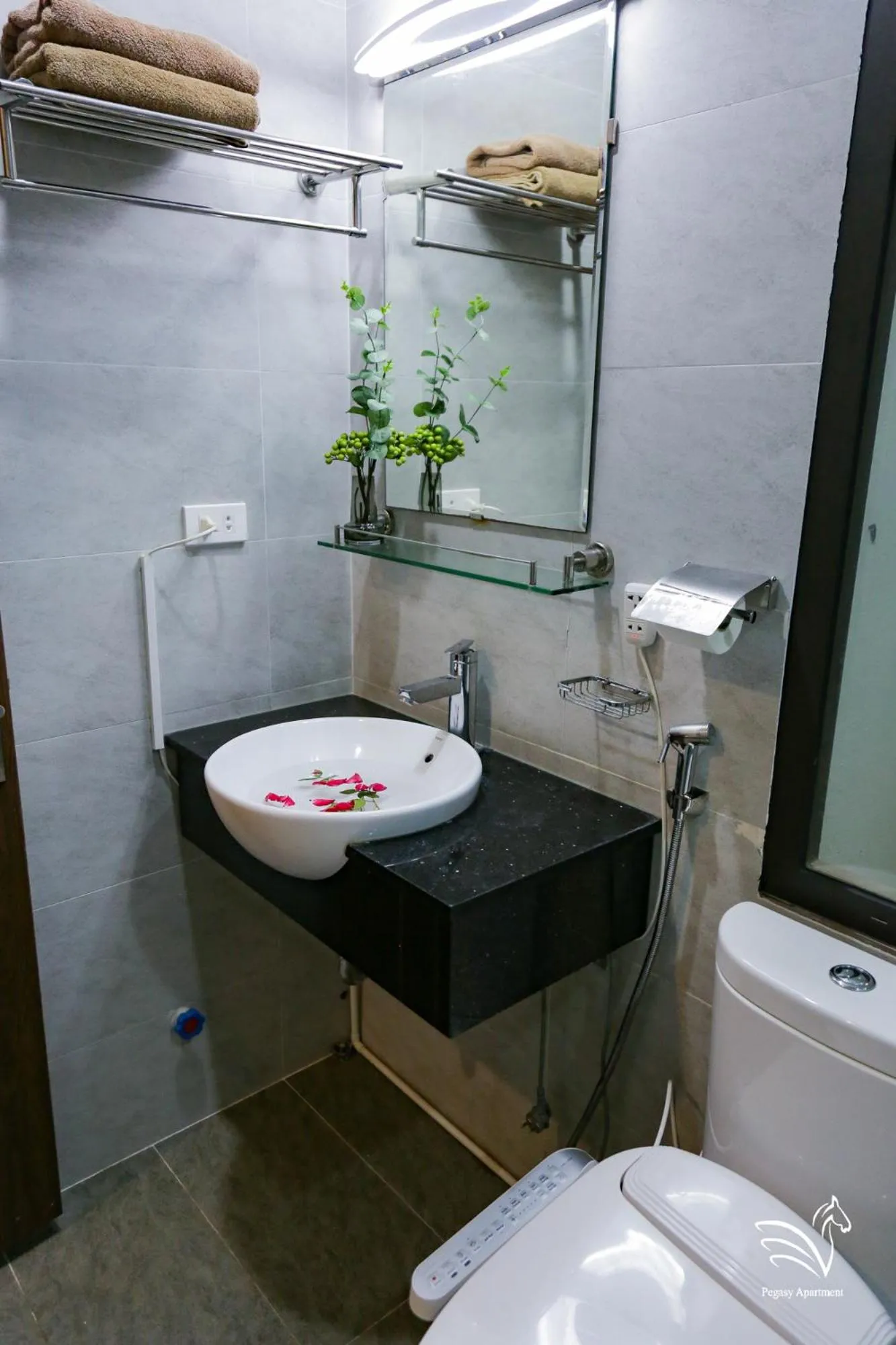 Bathroom in Pegasy Apartments & Travel