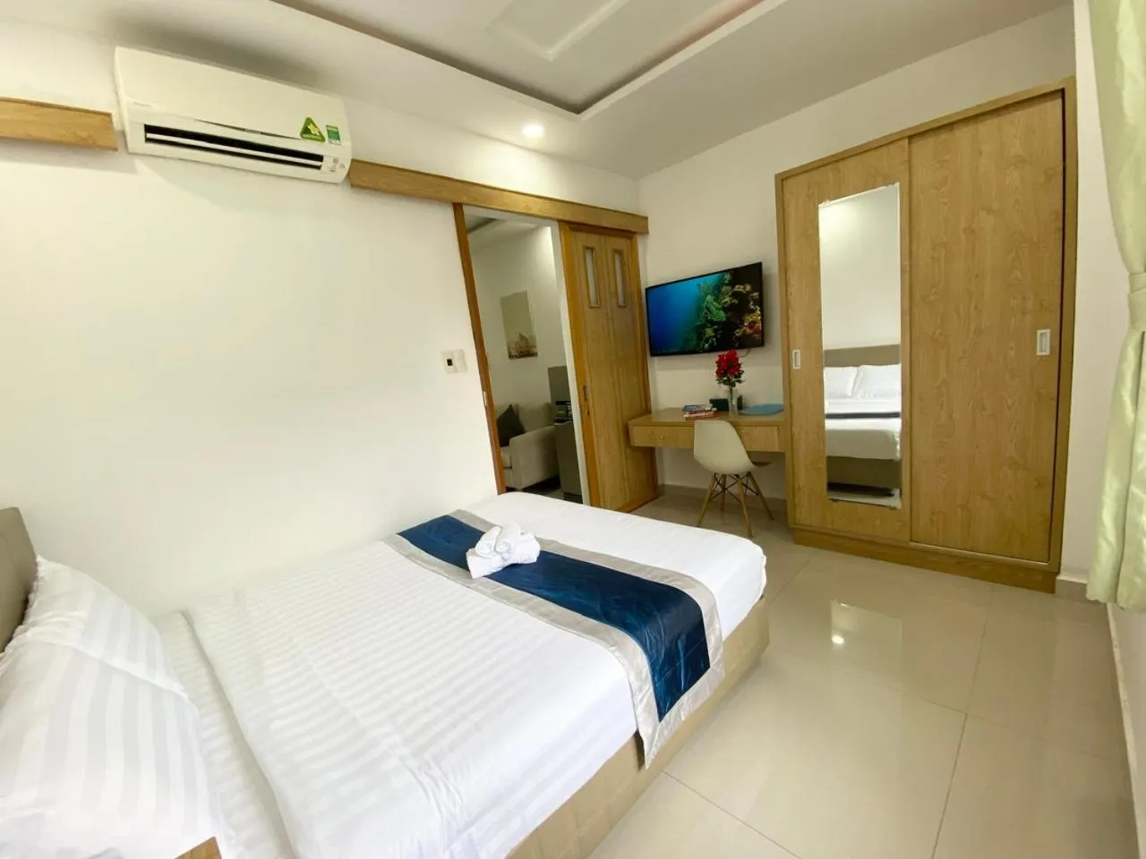 Bedroom, Bed in Home Away Minh Khai - Serviced Apartment