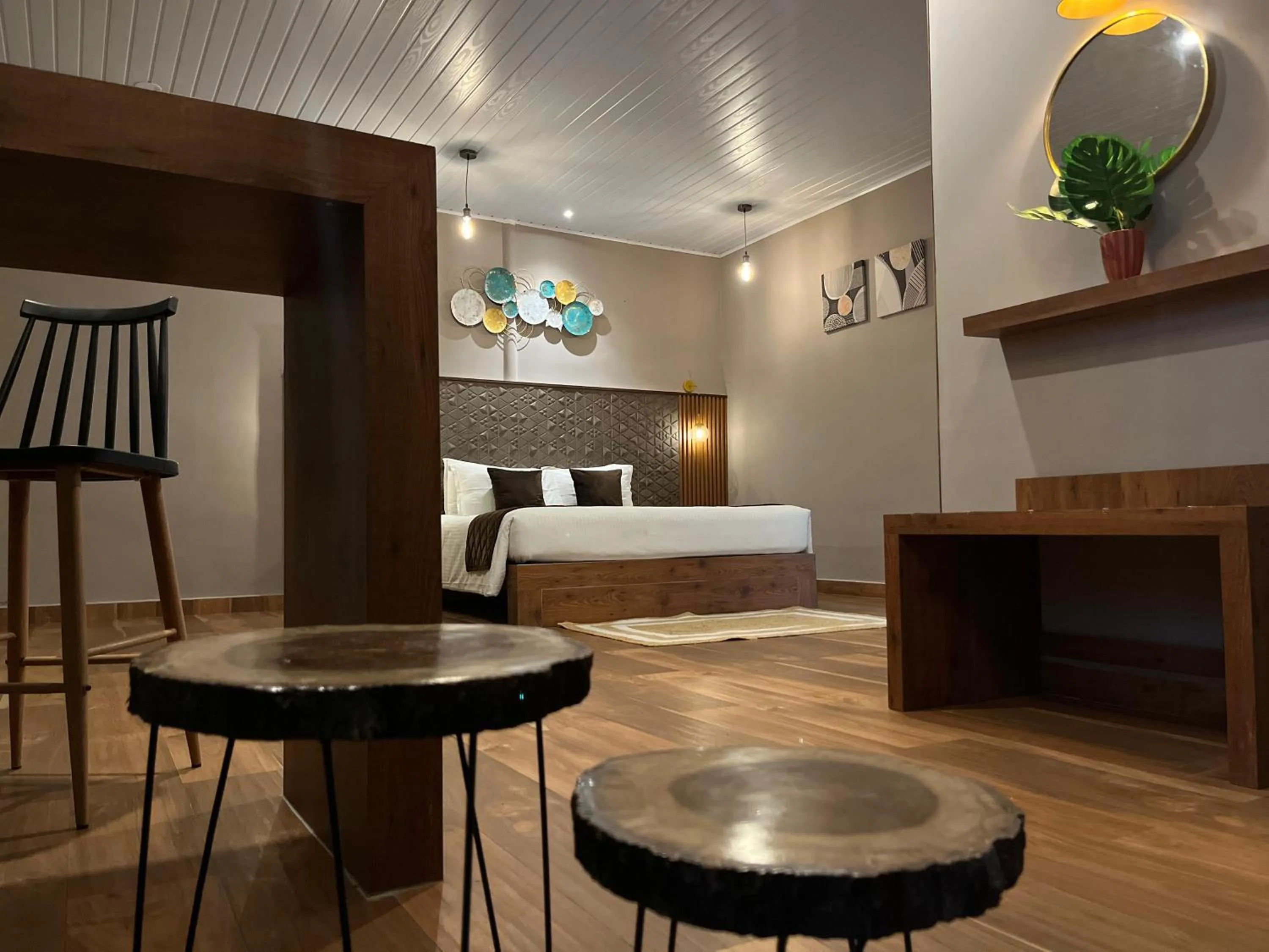 Bed in Misty Courtyard Resort