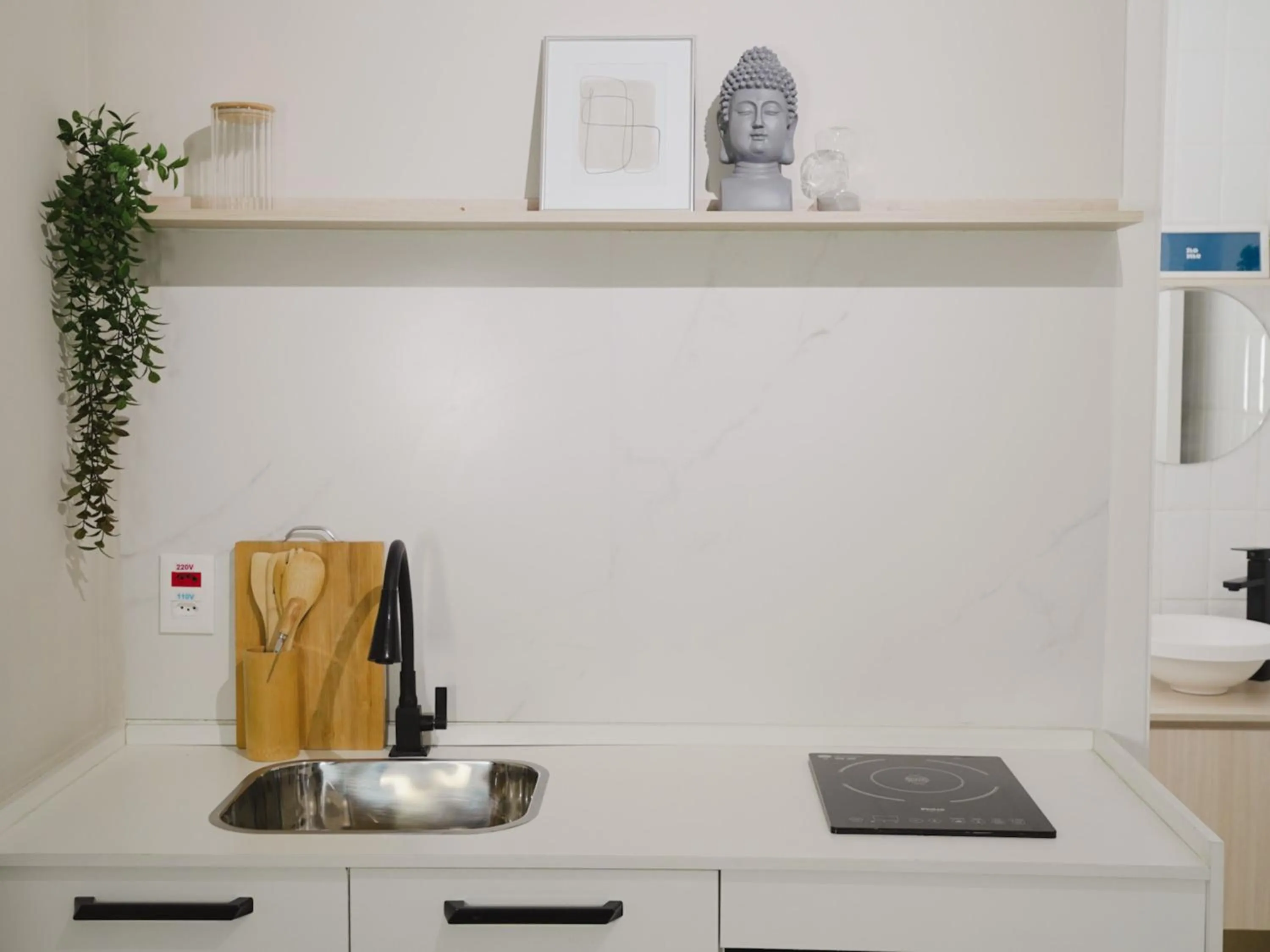 Kitchen or kitchenette in Apê Metrô Paraíso