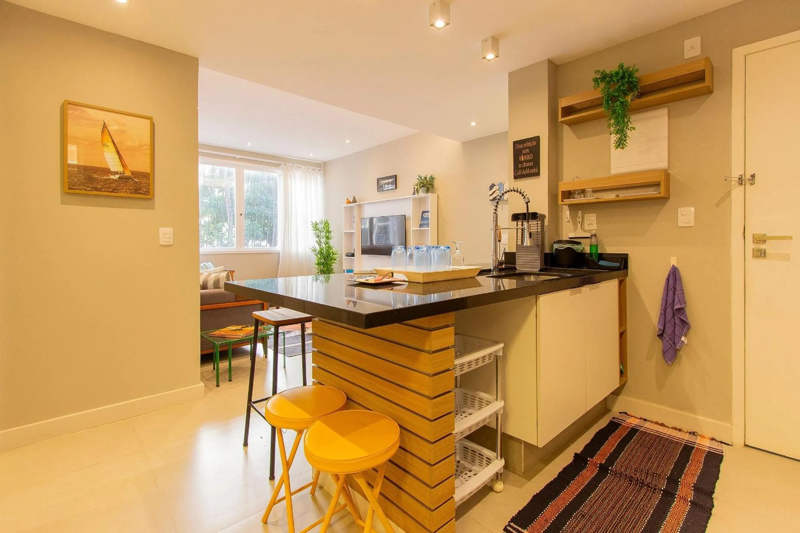 Kitchen or kitchenette in Praia e Conforto em Ipanema!