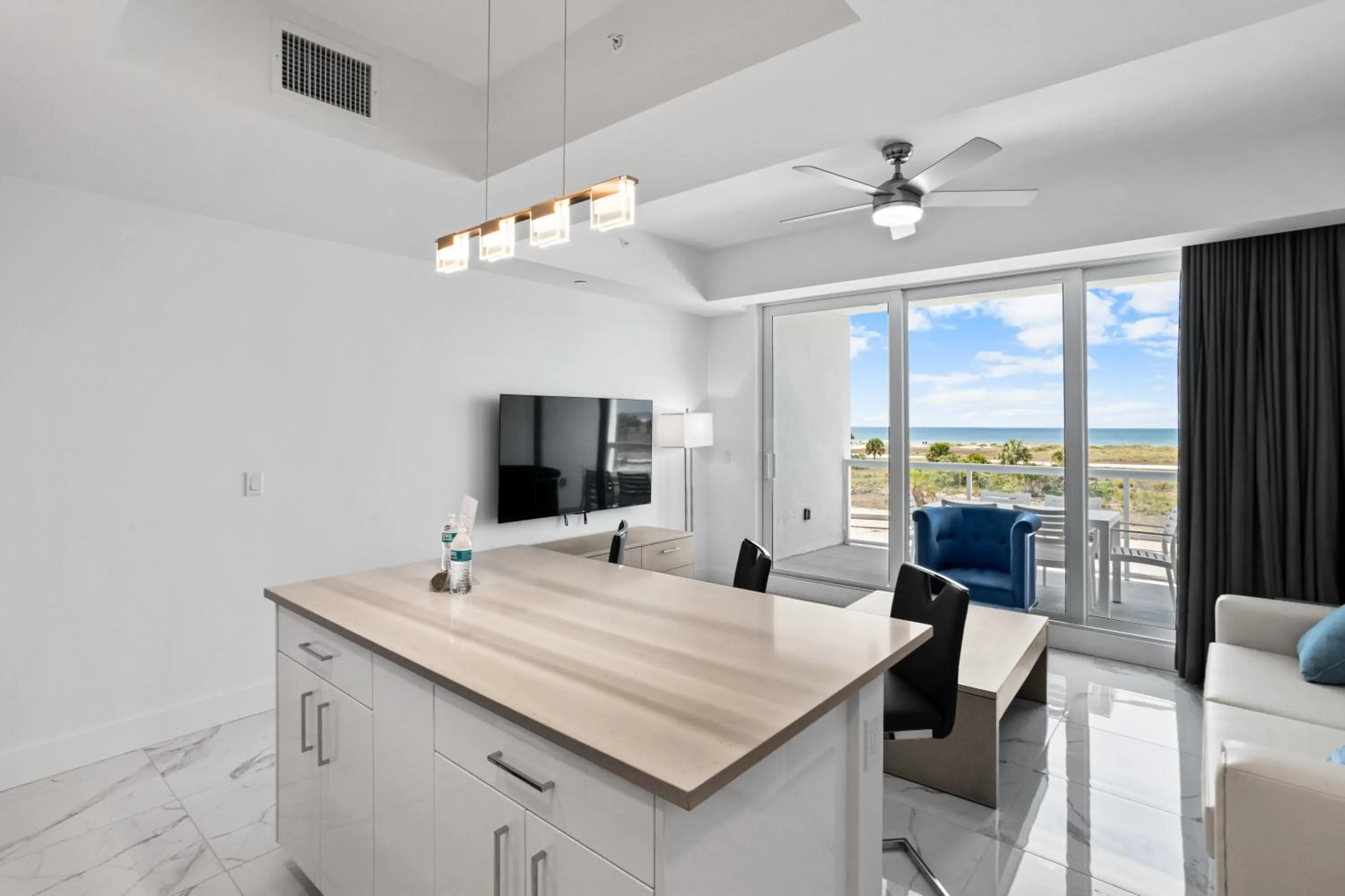 Seating area in Ocean Club Treasure Island Hotel