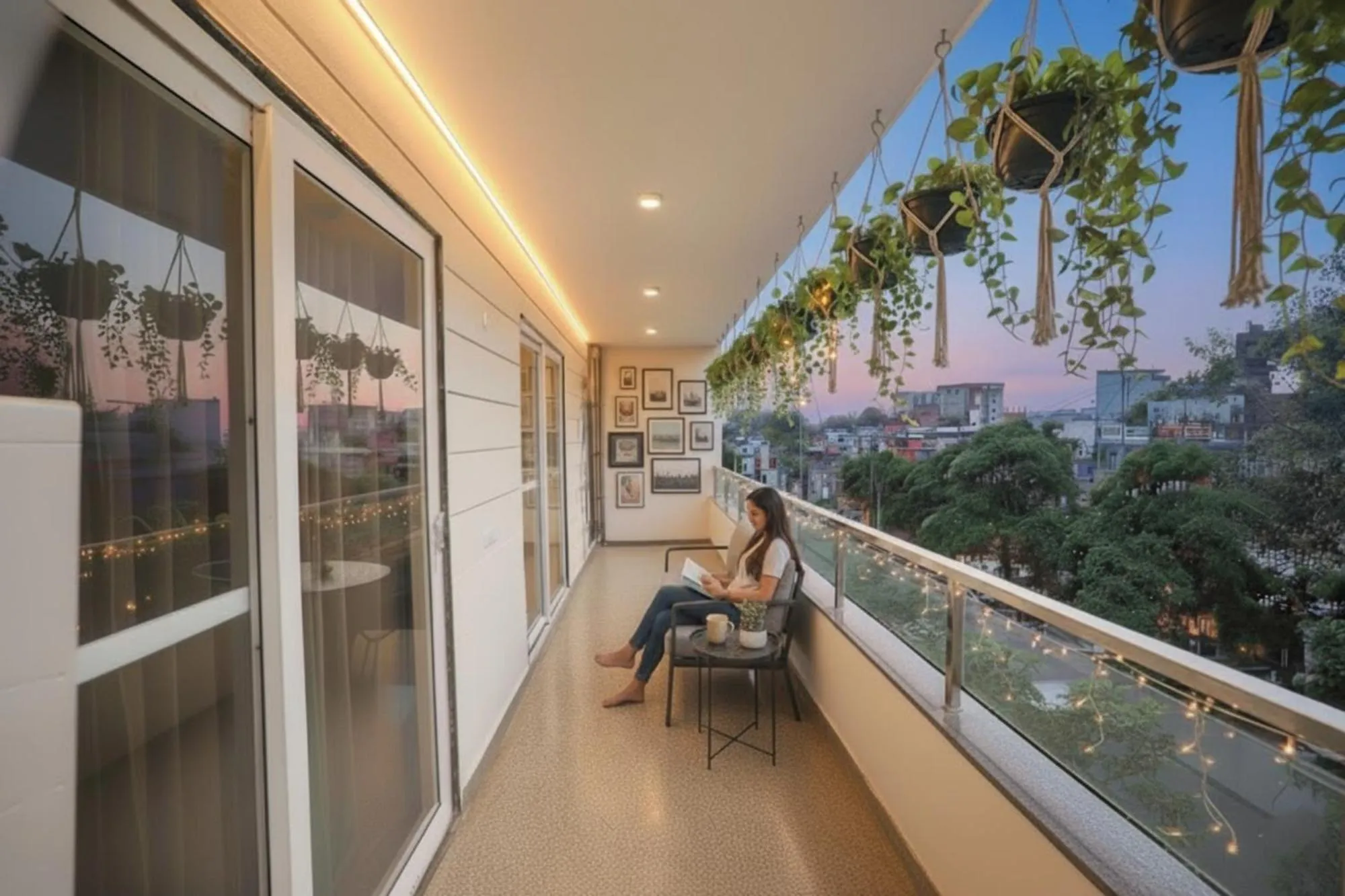 Balcony/Terrace in FabHotel Raahi Retreat Near Star Mall & 32nd Avenue, Gurugram