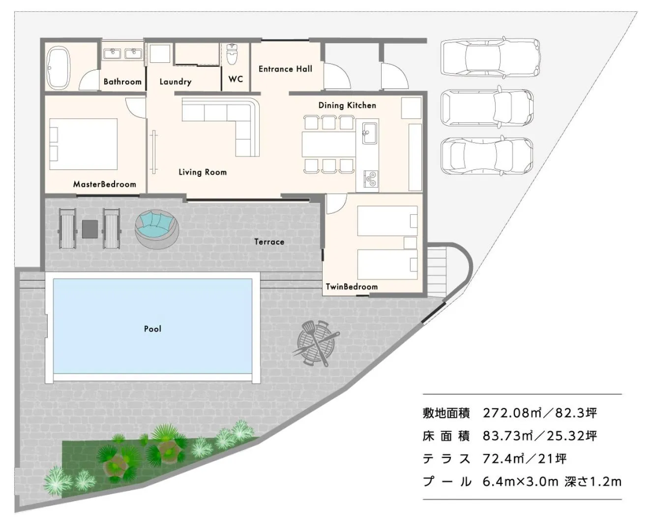 Floor plan in Sarah Resort Villa 海