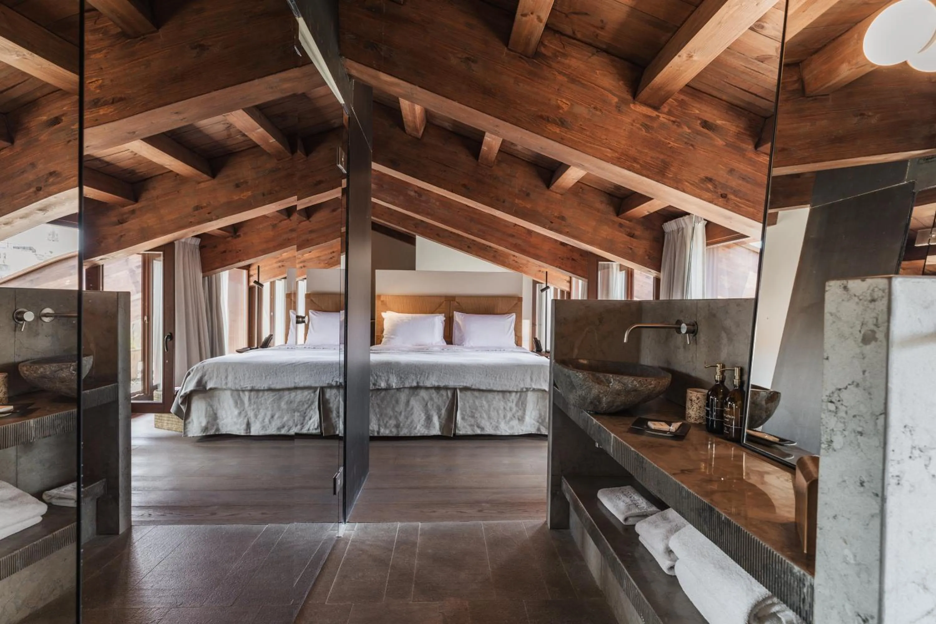 Bathroom, Bed in Nobis Hotel Palma, a Member of Design Hotels