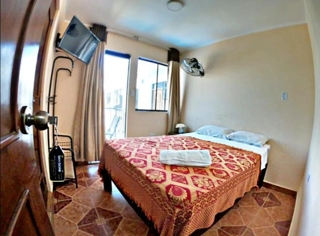 Bed in Hotel San Isidro