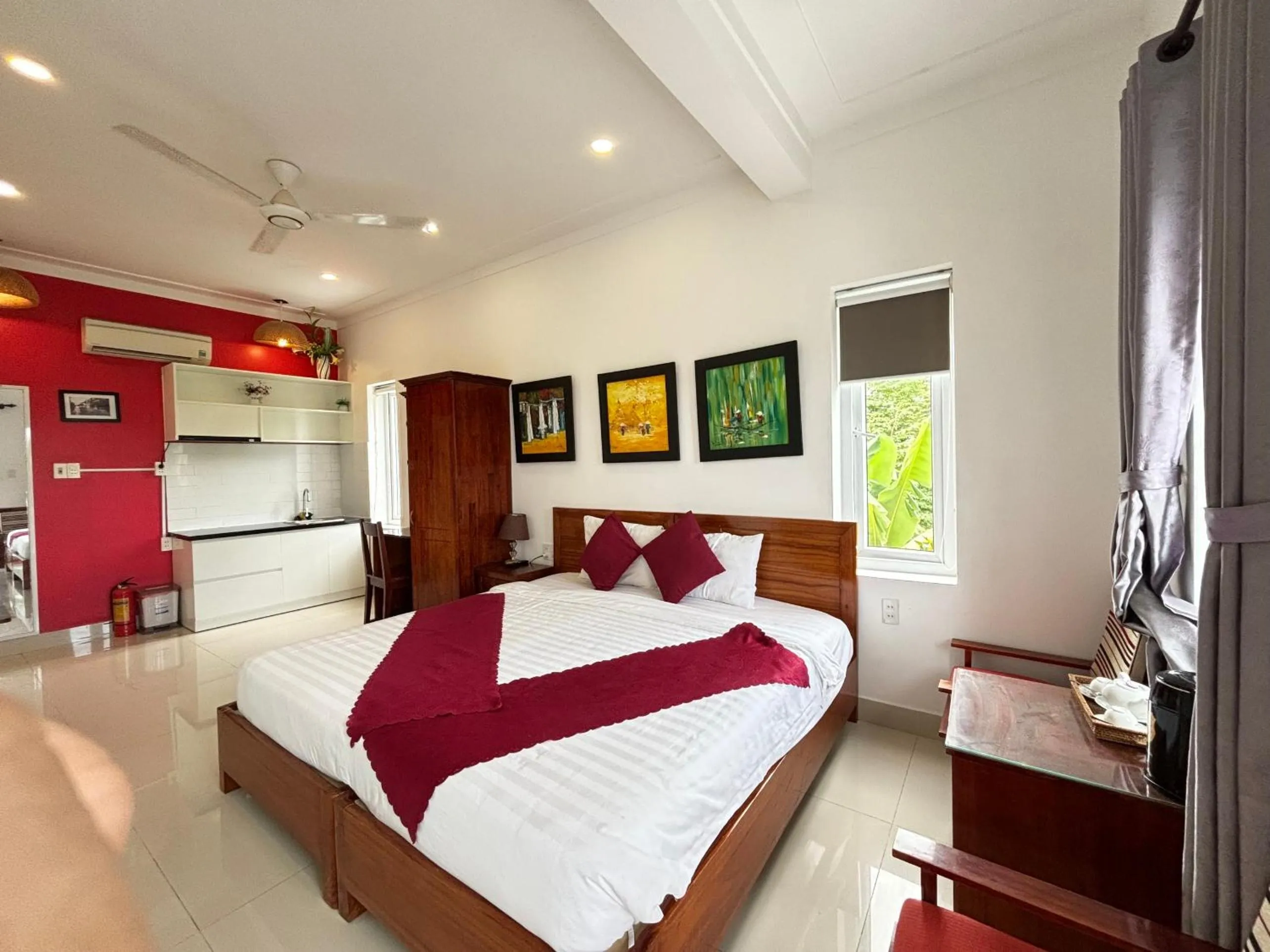 Bed in Red House Homestay - Villa