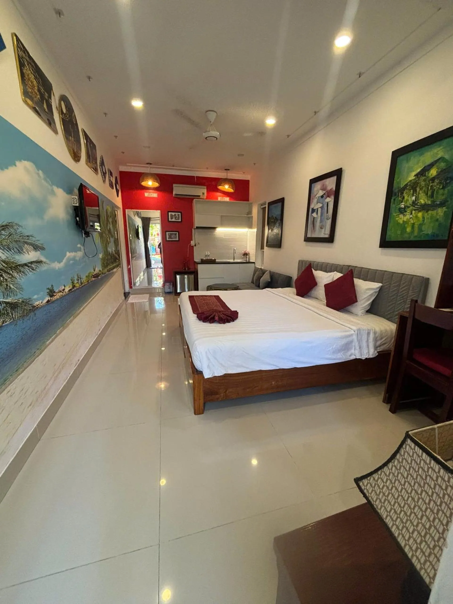 Bed in Red House Homestay - Villa