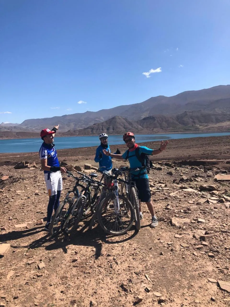 Cycling in Auberge restaurant Afoud