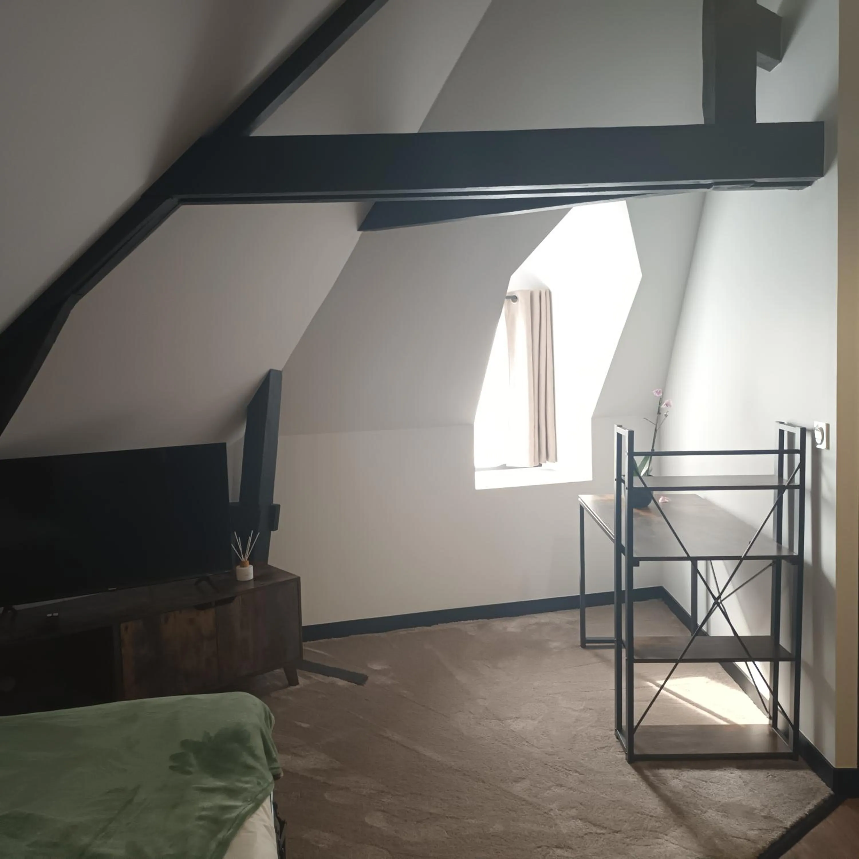 Living room, Bed in le Ricordeau