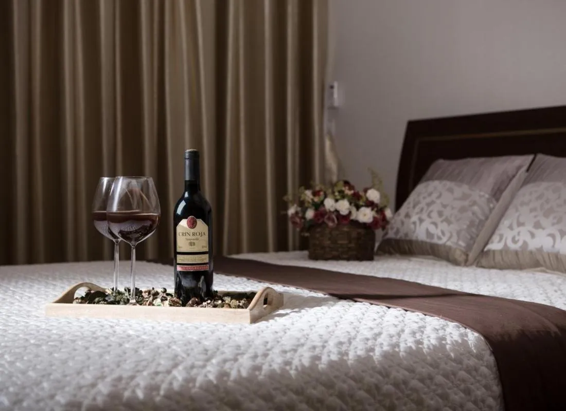 Bed in Jeju Soranghozen Pension