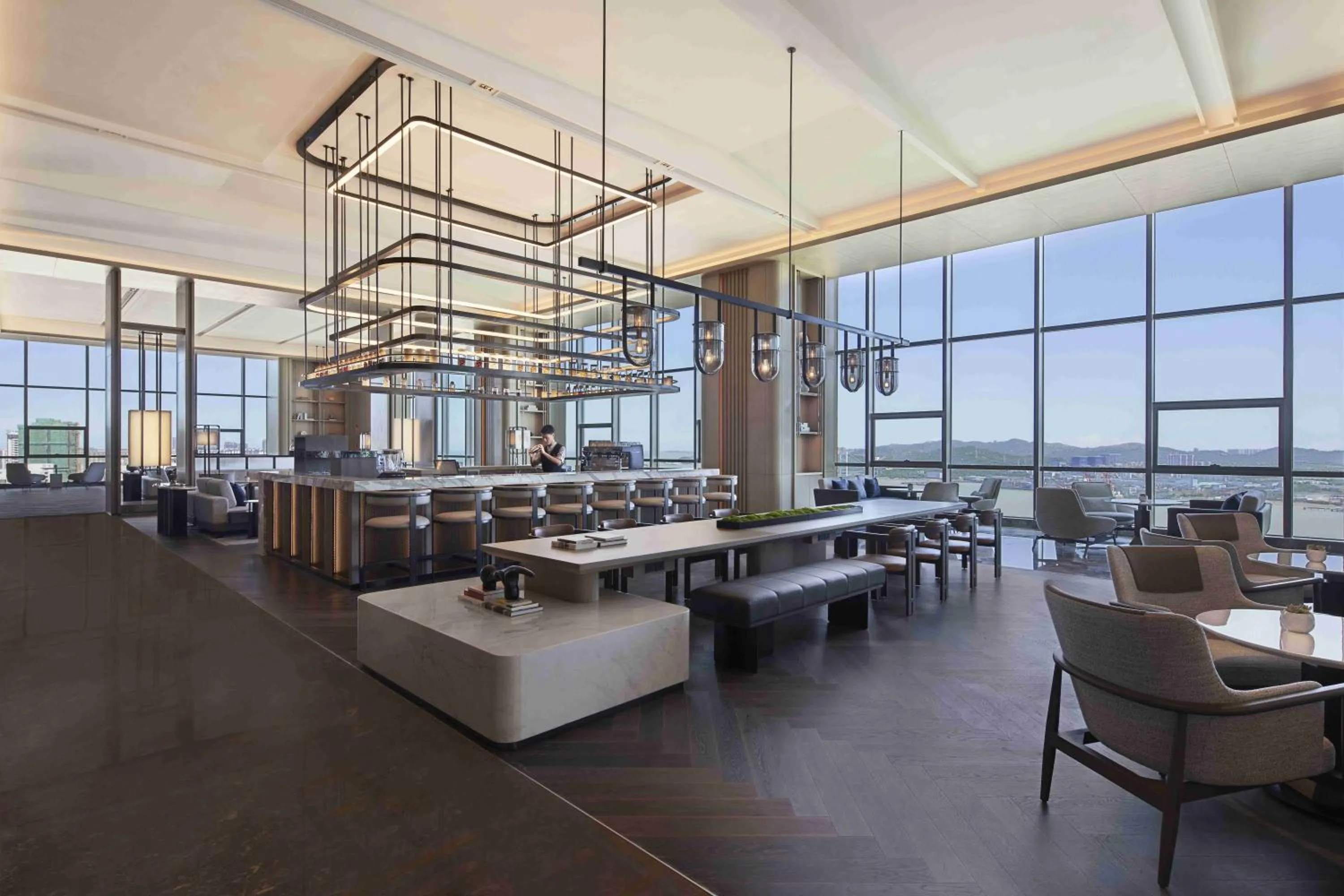 Lounge or bar in Shantou Marriott Hotel