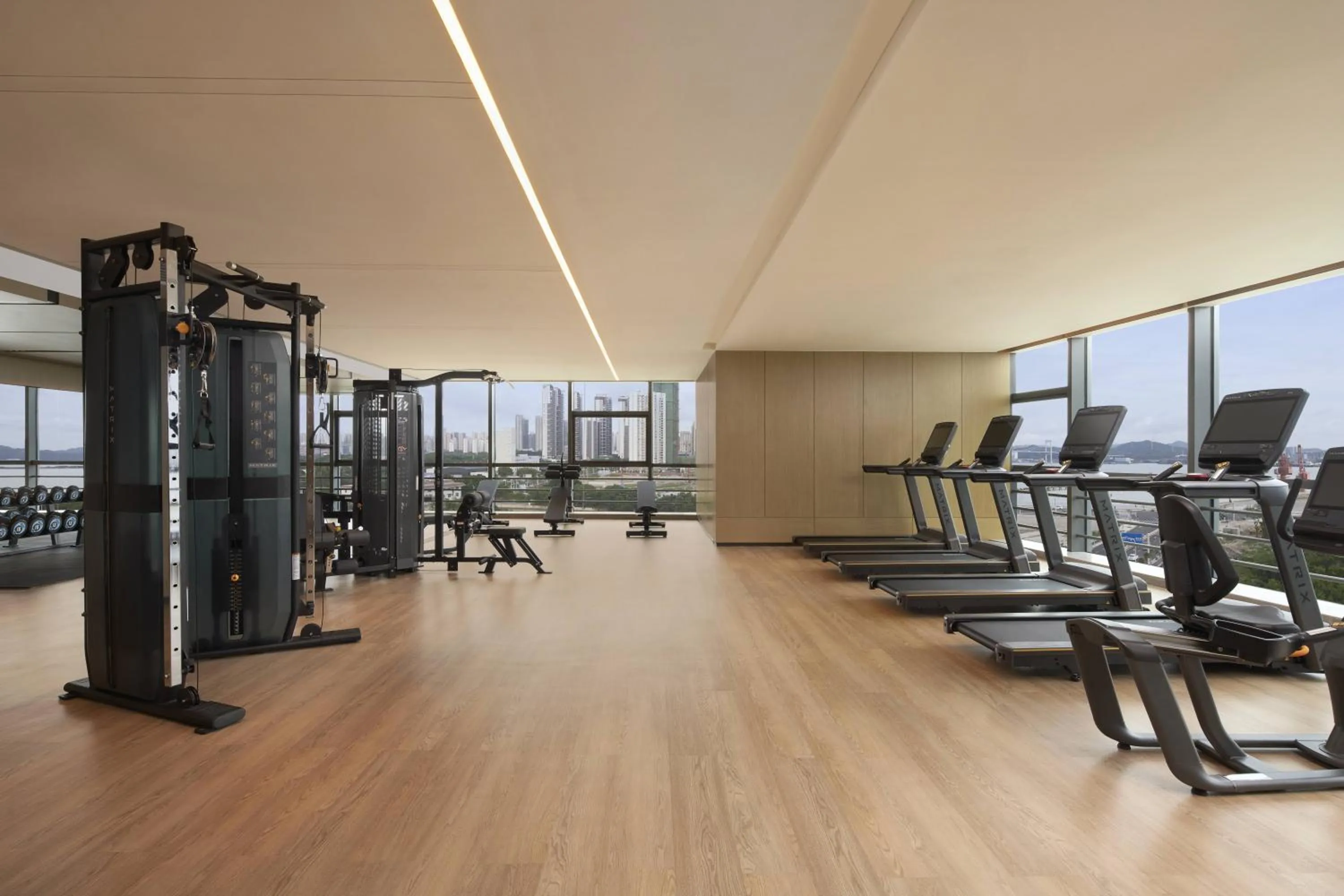 Fitness centre/facilities in Shantou Marriott Hotel