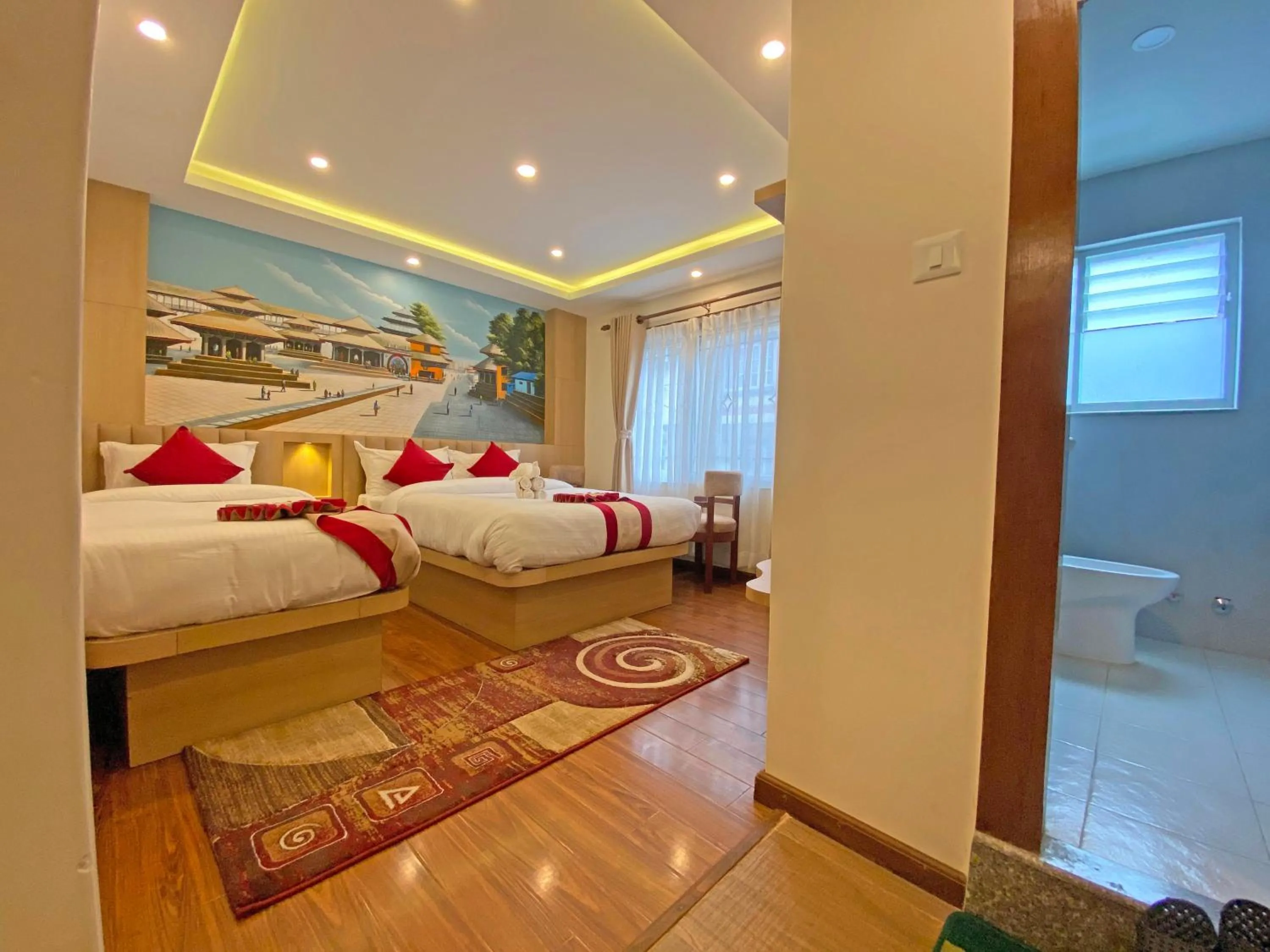 Toilet, Bed in Hotel Malati