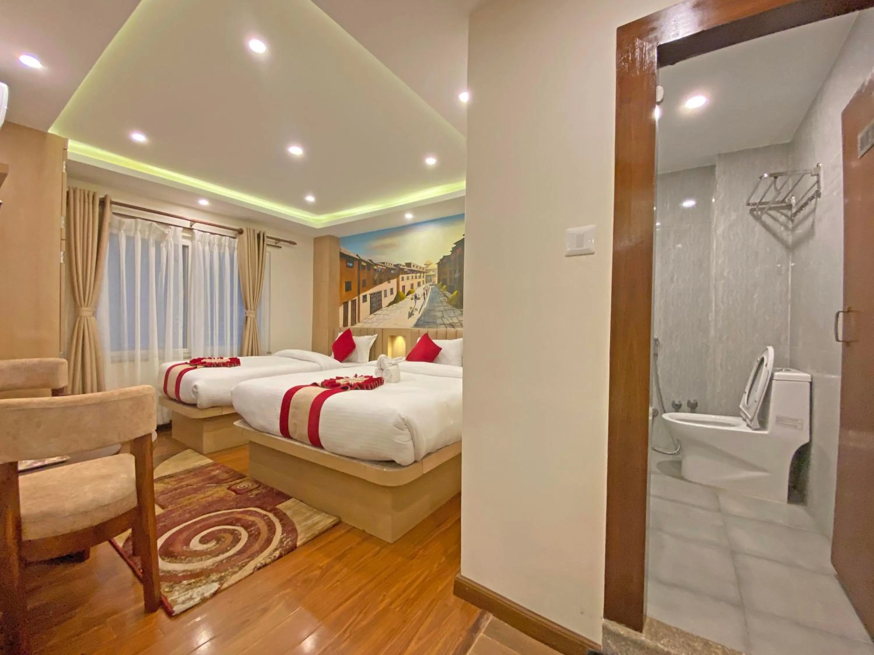 Shower, Bed in Hotel Malati