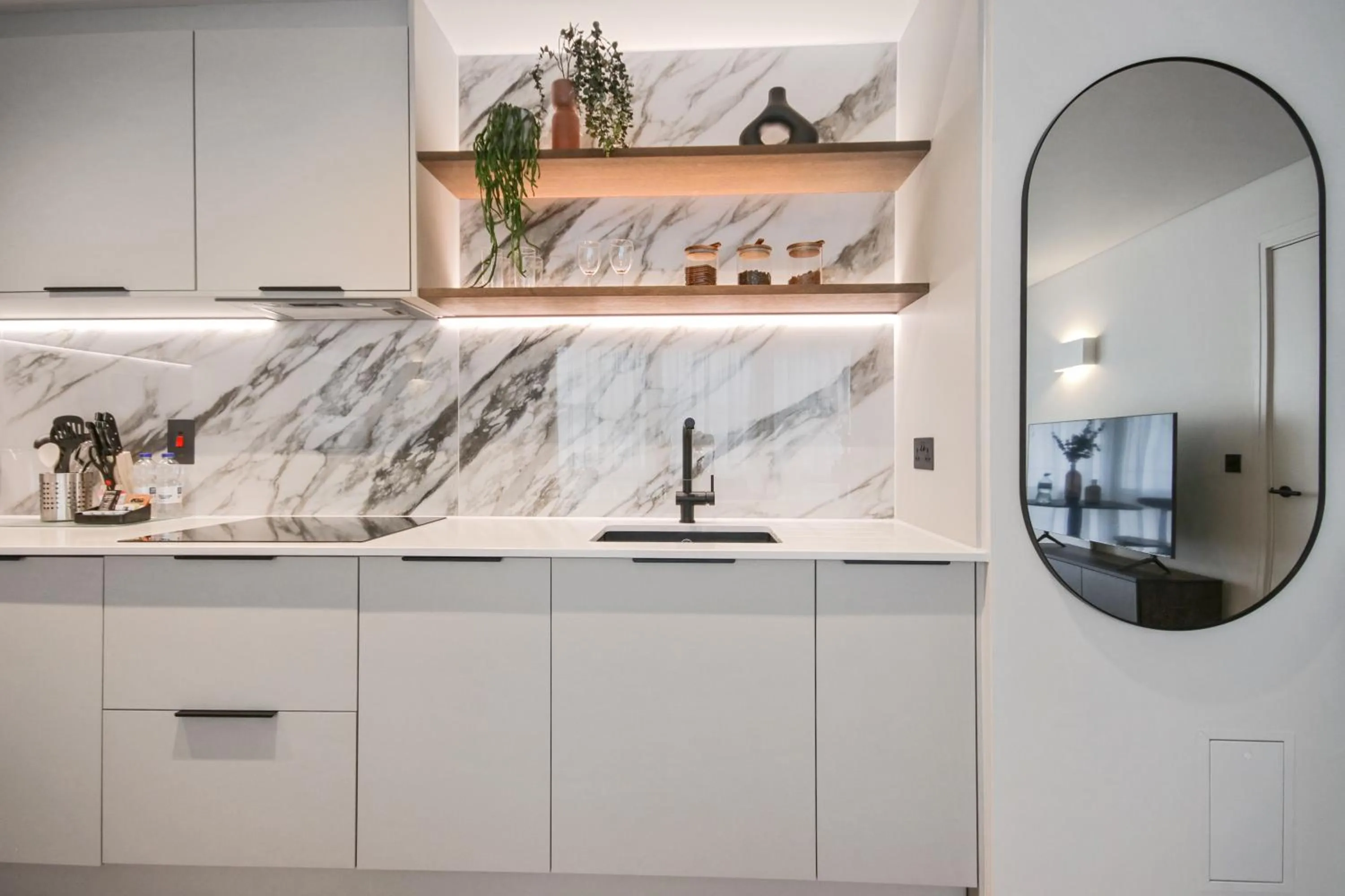 Kitchen or kitchenette in Bow Lane by Aeria Apartments