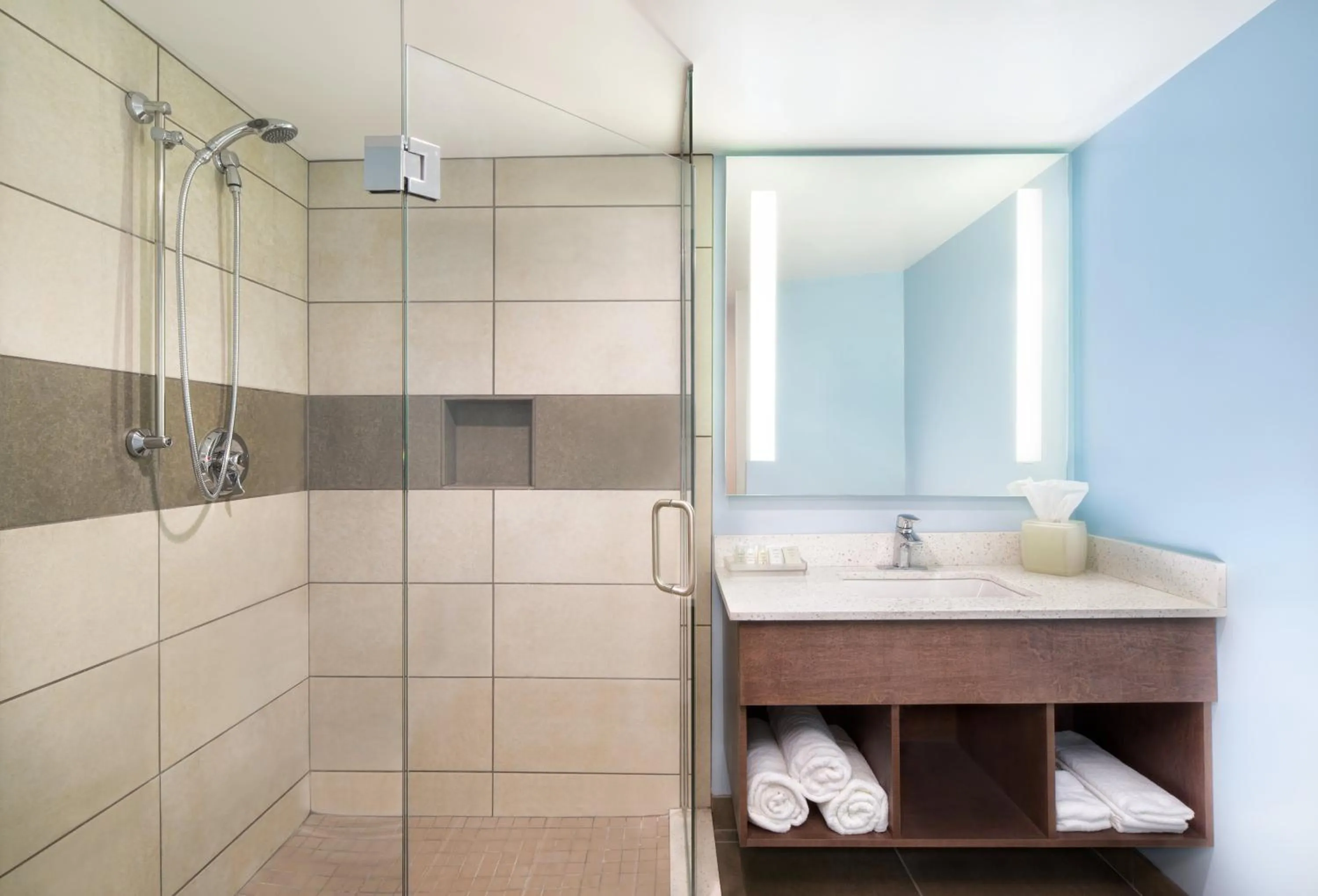 Bathroom in Hotel Indigo Cleveland Beachwood by IHG